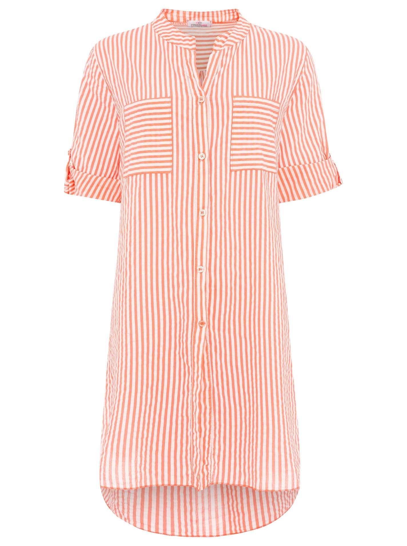 Zwillingsherz Longbluse ""Kida"" One Size, Streifen, Knopfleiste, Brusttasc günstig online kaufen