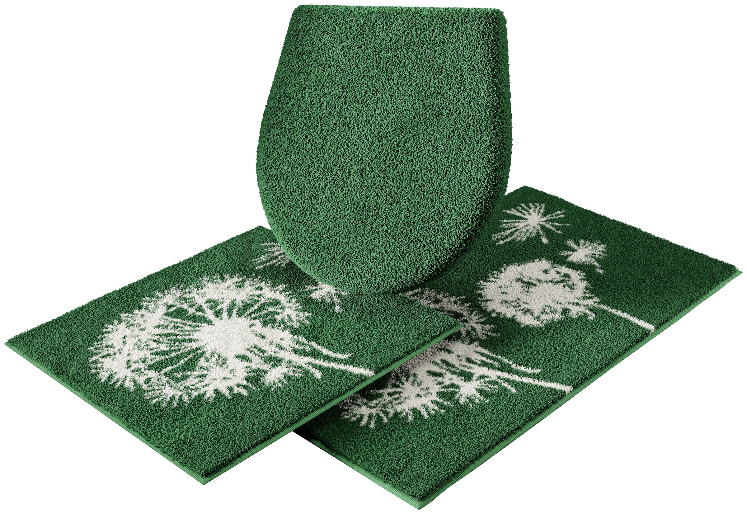 Grund Badematte »Pusteblume, Badvorleger, Badezimmer Teppich, sehr weich«, rutschhemmend beschichtet, schnell trocknend-fußbodenheizungsgeeignet, weiche Haptik, auch als 2-teiliges Set erhältlich, Made in Europe