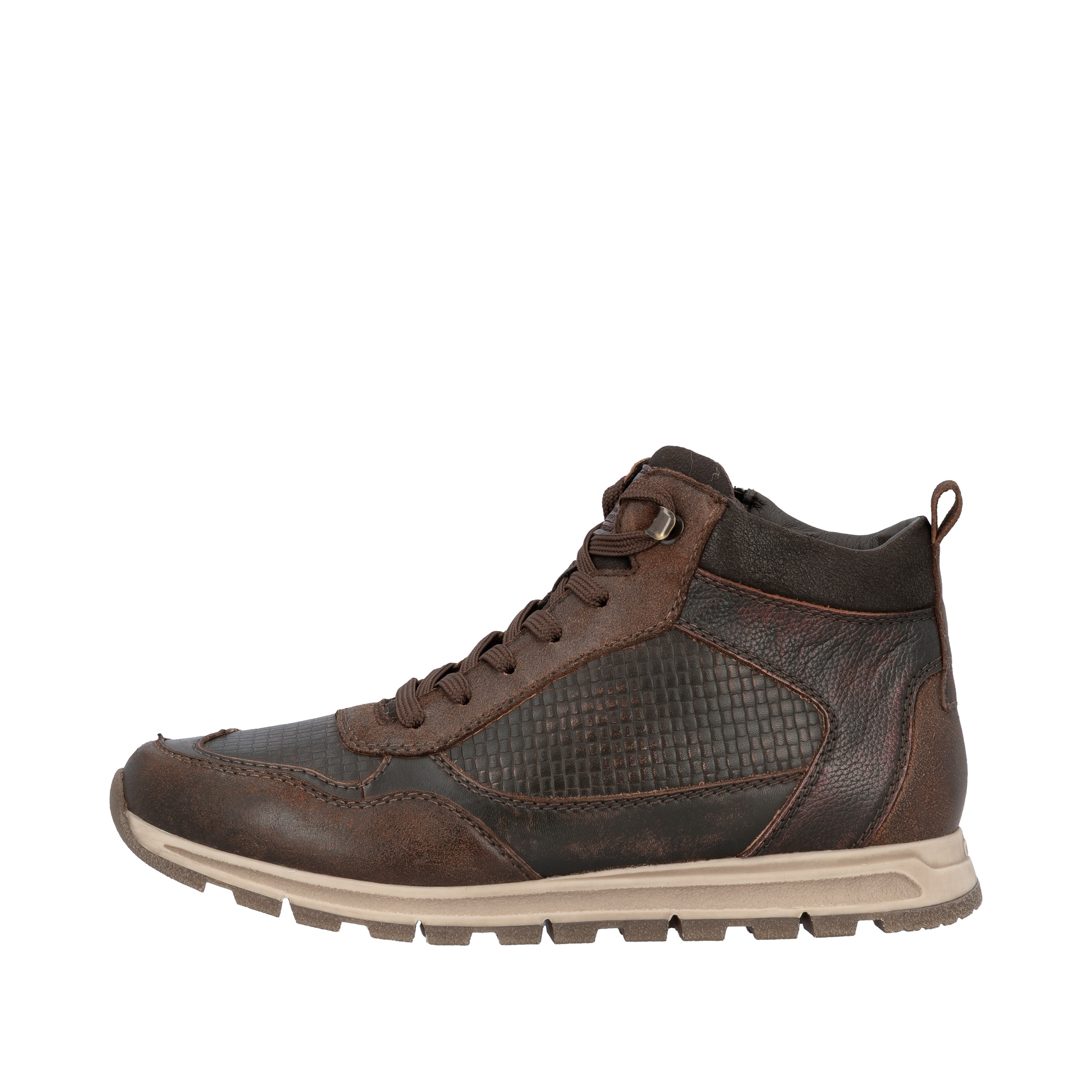 Rieker Sneakerboots, Schnürboots, High Top Sneaker, Schnürschuh mit Innenreißverschluss