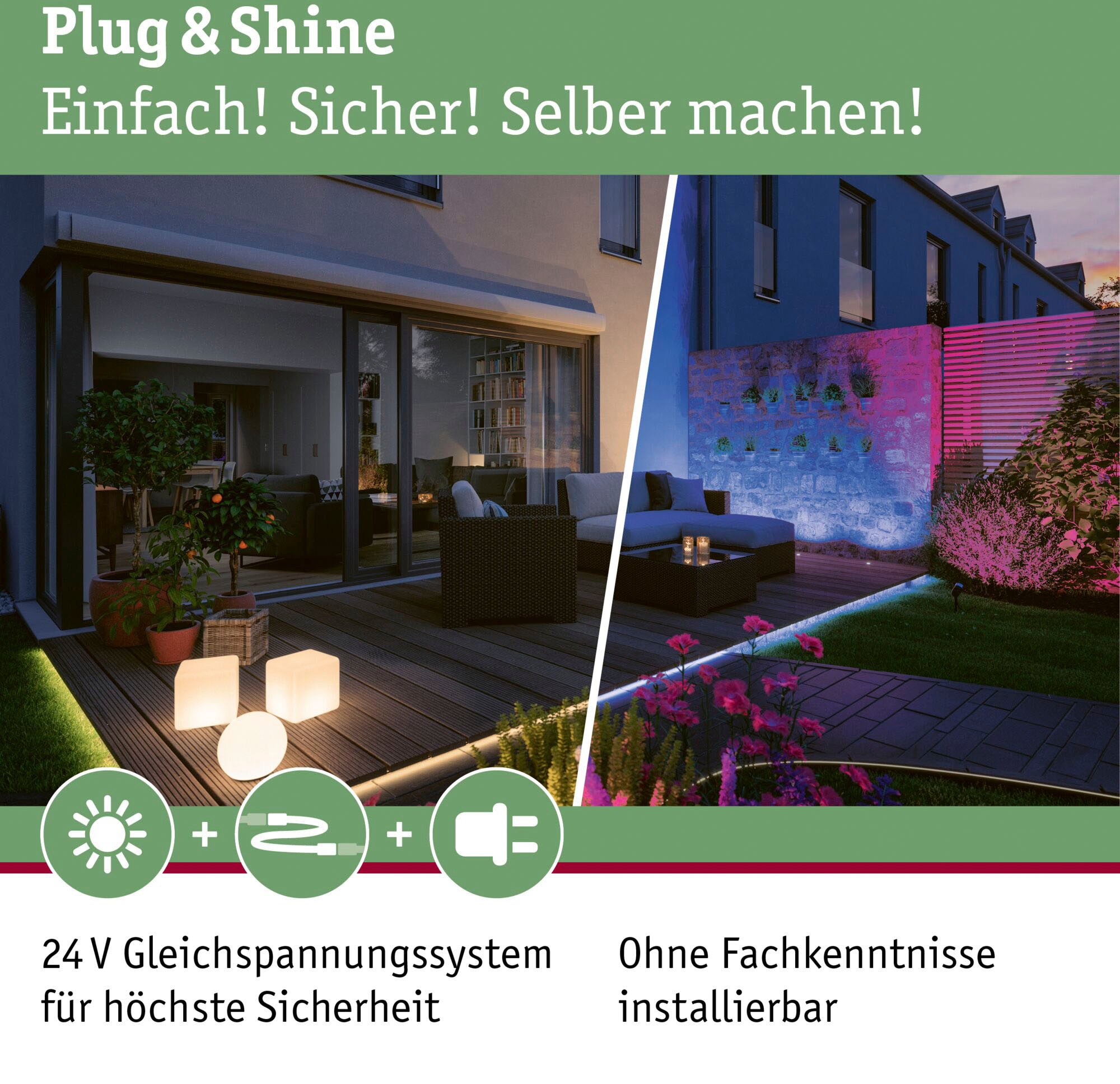 Paulmann LED 3000K flammig-flammig, 3 kaufen IP65 | Shine«, & »Plug BAUR 24V 6W Gartenstrahler
