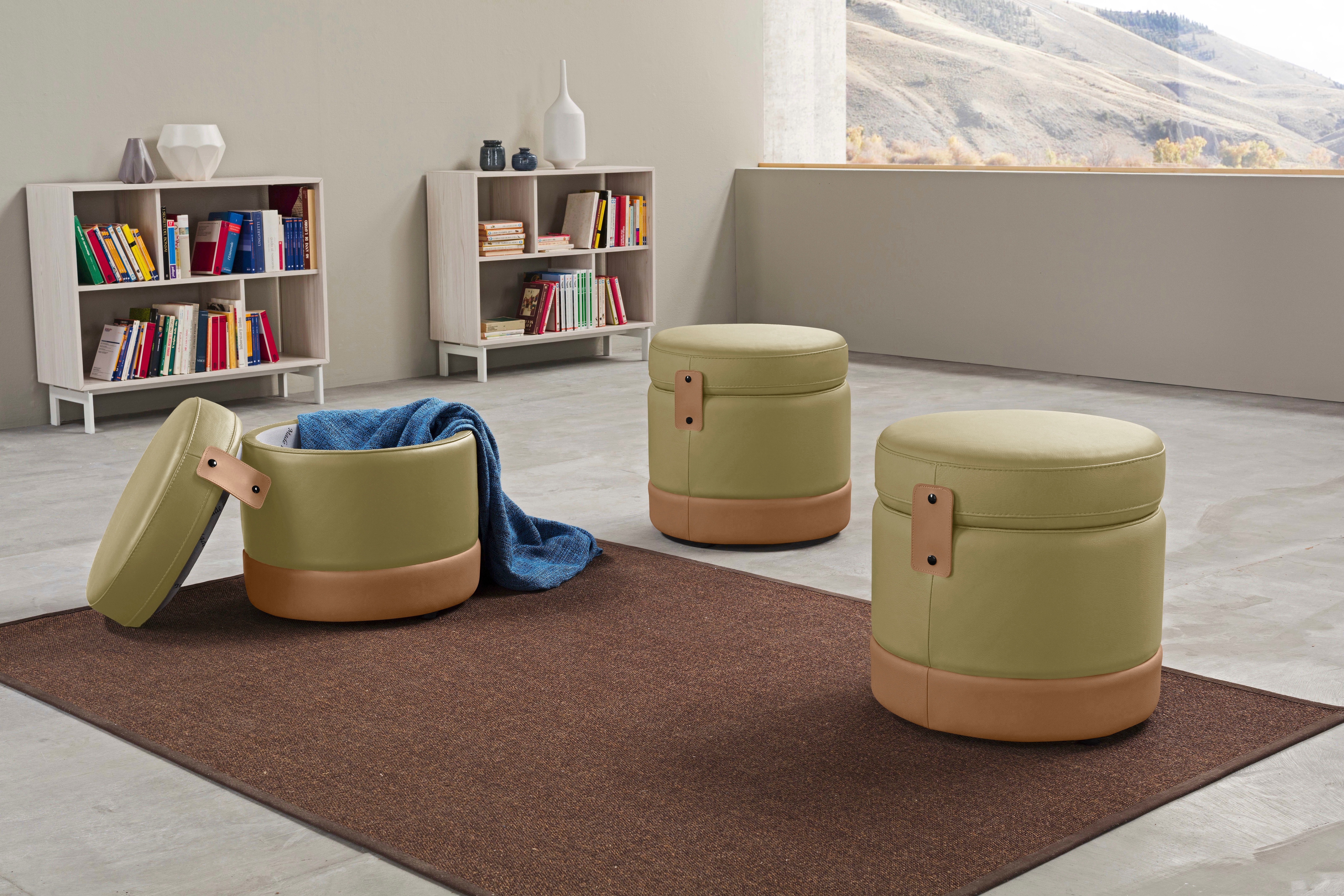 Egoitaliano Hocker "Tonder, Designhocker als Blickfang mit tollen Details, B/T 50/50cm" inkl. praktischem Stauraum als funktionale Stauraummöglichkeit