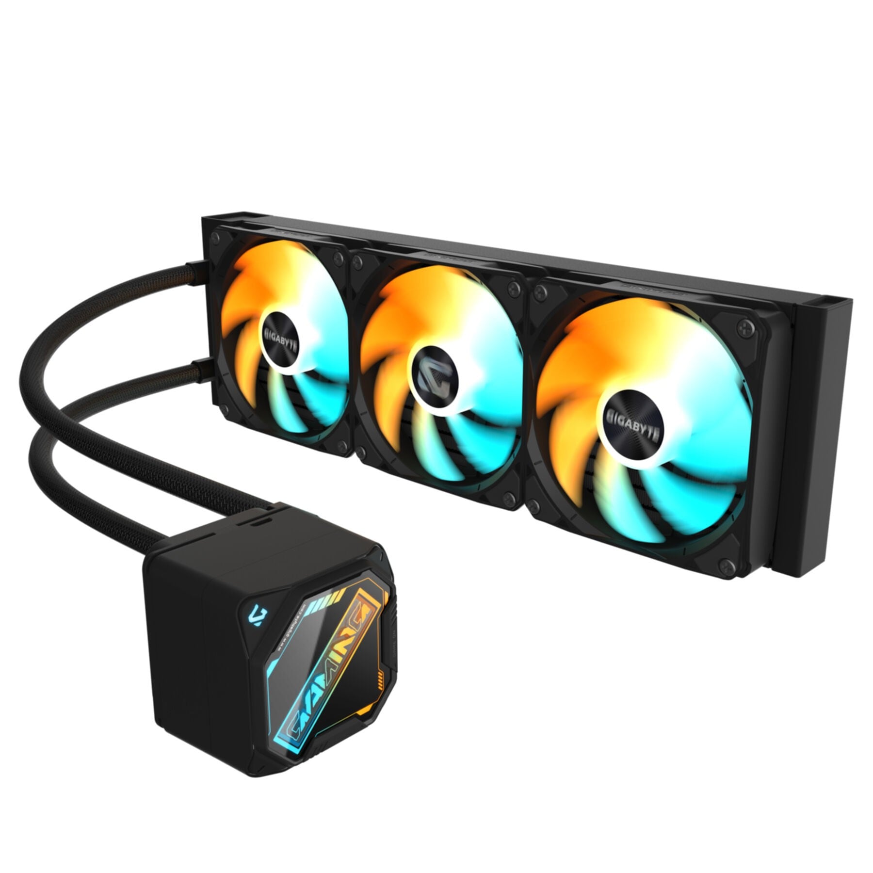 Gigabyte Gehäuselüfter »GAMING 360 Flüssigkeitskühler für CPU - 3x120 mm ARGB-Lüfter, Schiebe-«