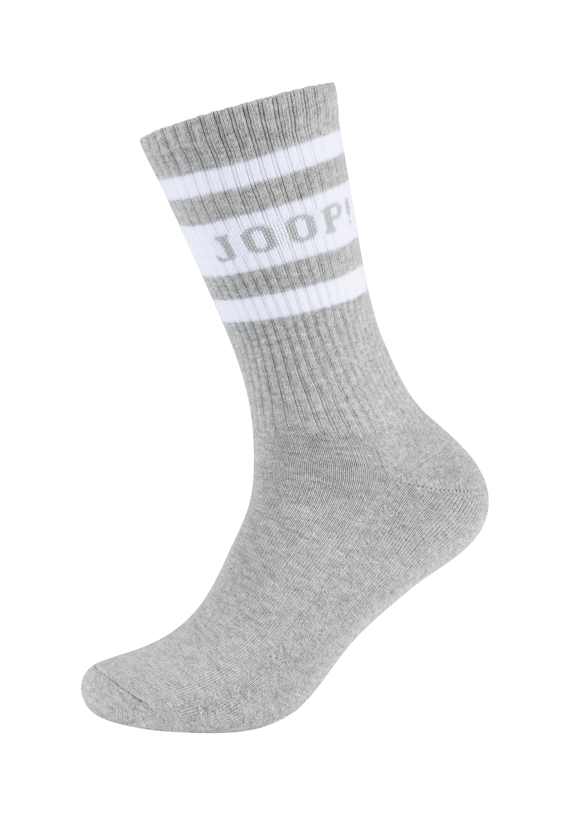 JOOP! Kniestrümpfe »premium essentials«, (2er Pack), am Bund mit Logoschriftzug