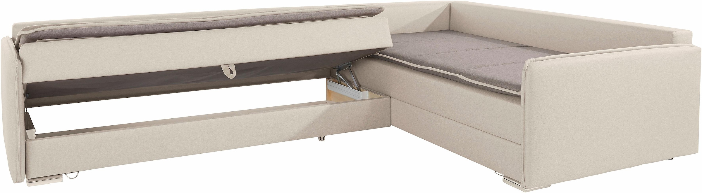 INOSIGN Ecksofa »Dream L-Form«, mit Federkern, mit Bettfunktion und Bettkasten