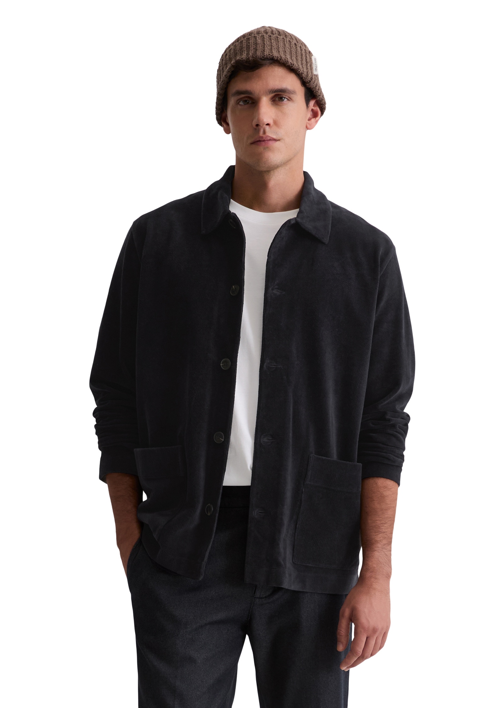 Marc OPolo Sweatjacke "aus schwerem Bio-Baumwoll-Cord" günstig online kaufen