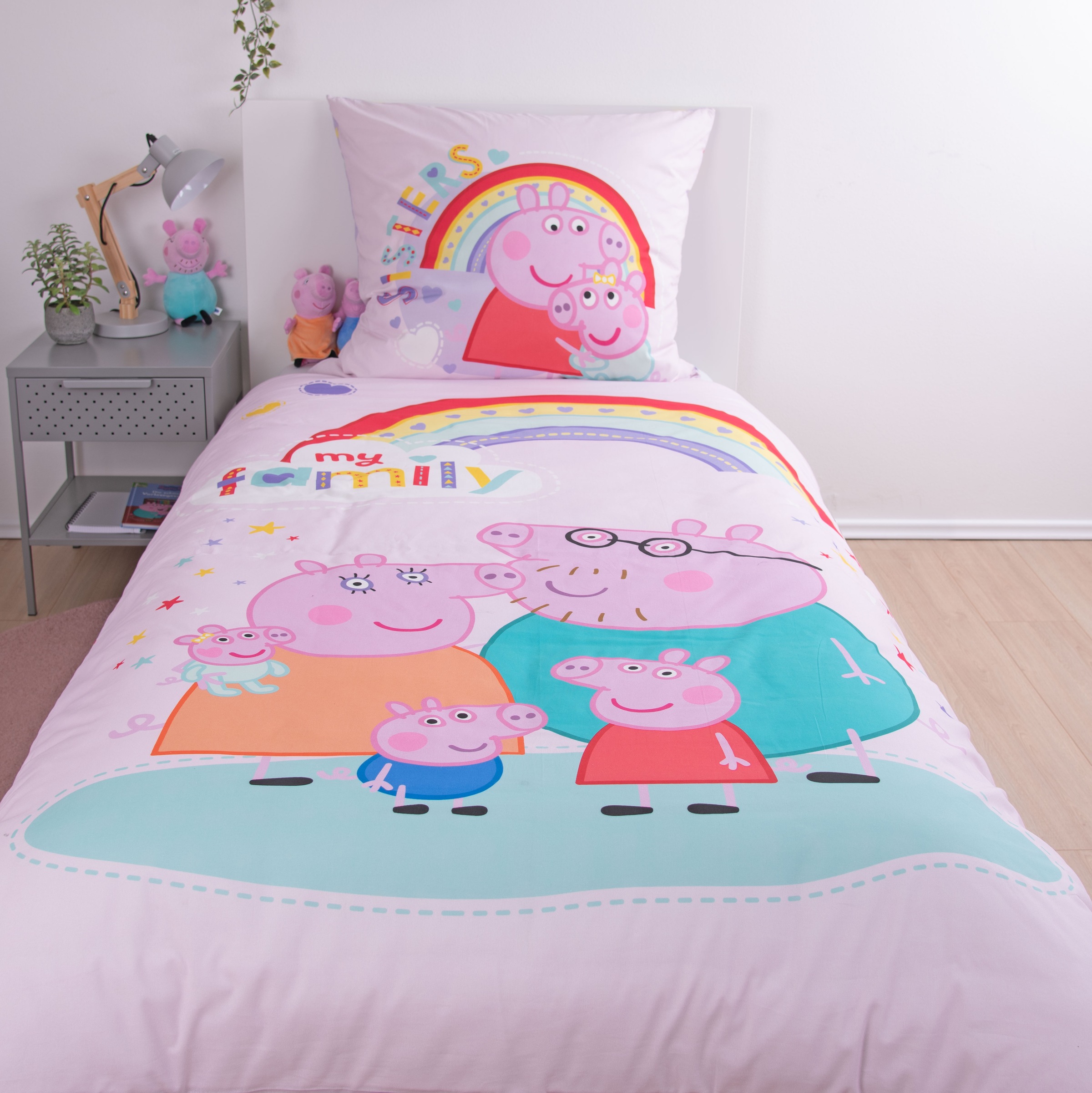 Peppa Pig Wendebettwäsche "Peppa Pig" 2 Stk. mit fröhlichem Design günstig online kaufen