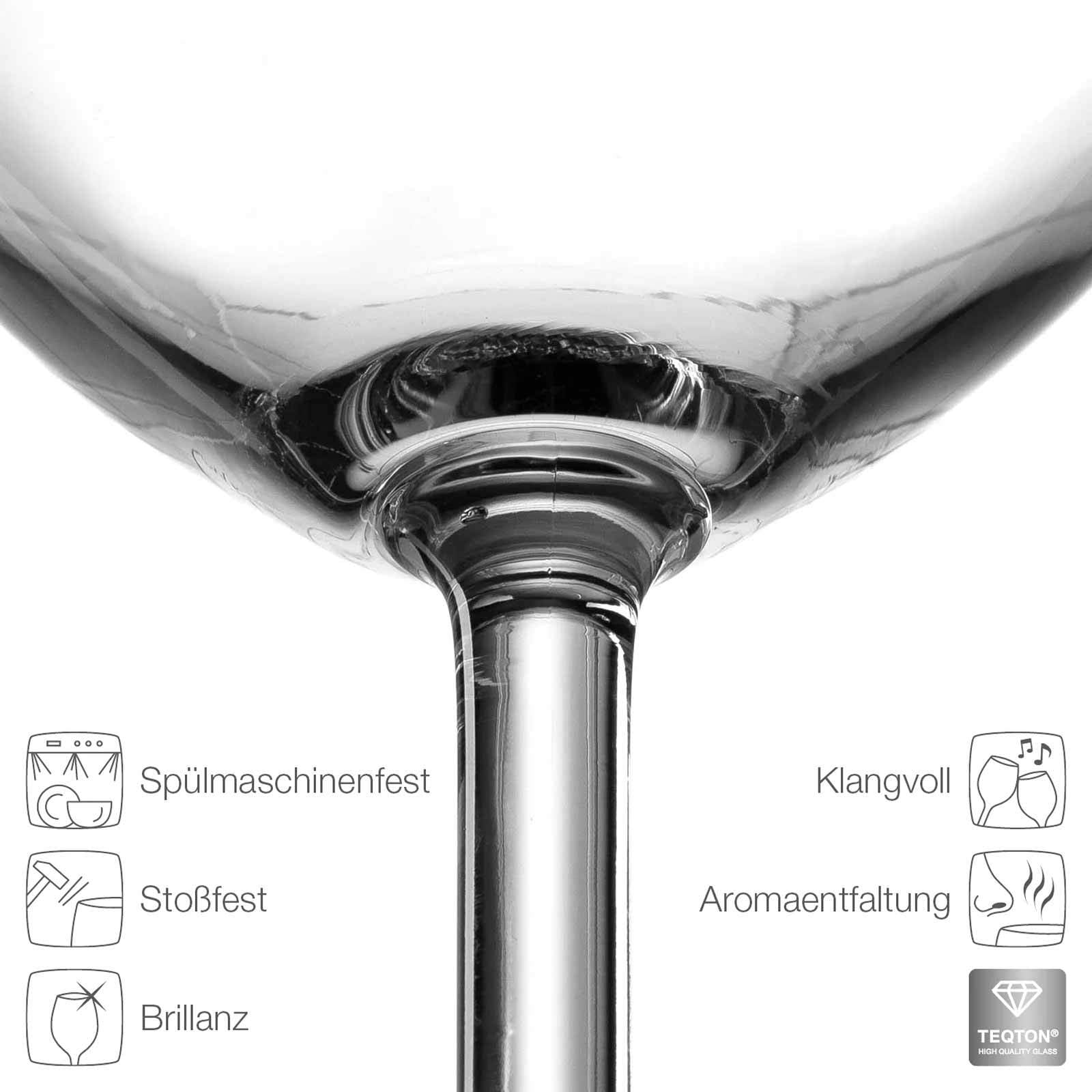 LEONARDO Rotweinglas »Rotweingläser geeicht Daily Gastro-Edition 0,2 l 6er Set transparent«
