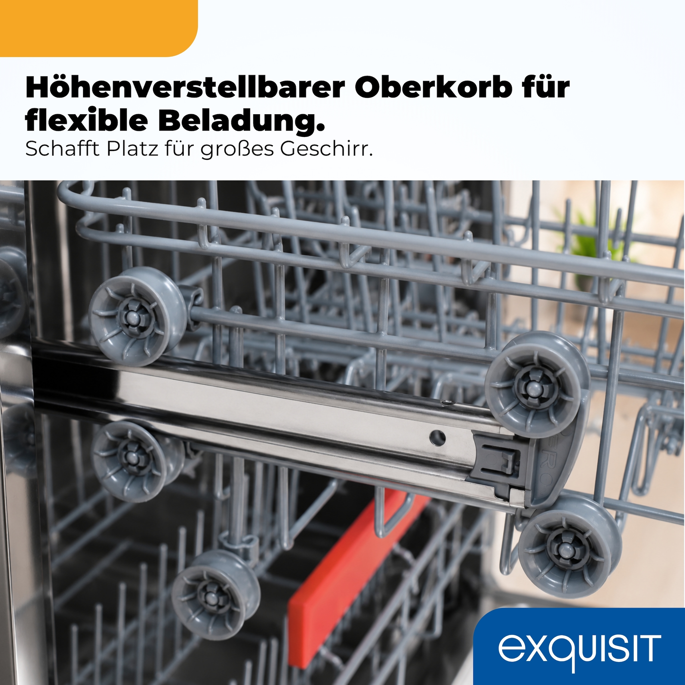 exquisit Standgeschirrspüler 9316 »GSP9316-450C schwarz« 10,9 l 16 tlg. Maßgedecke 16 Maßgedecke, LED, Besteckschublade, Auto Door Open, AquaStop
