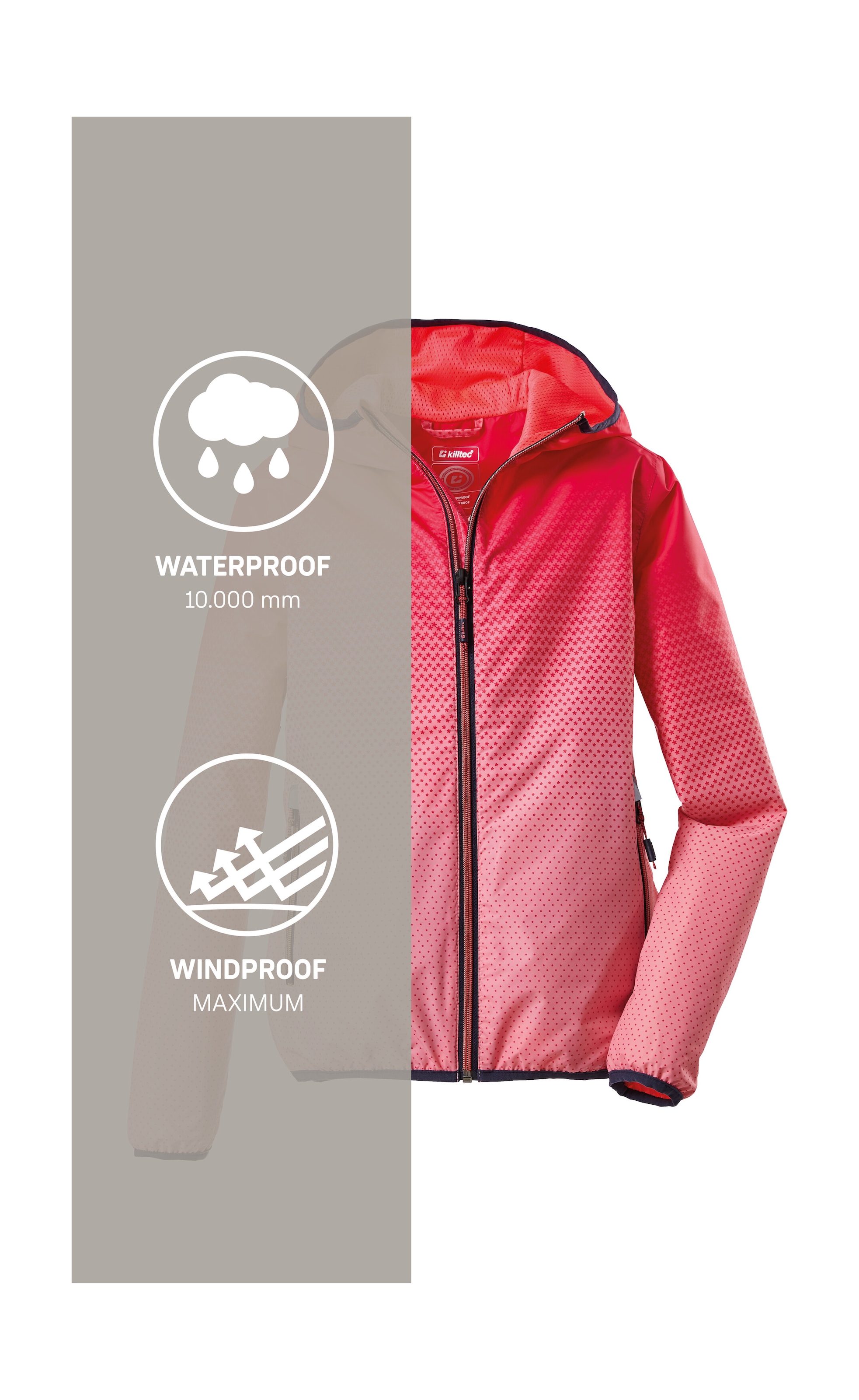 Killtec Outdoorjacke »Lyse GRLS JCKT A«, Leichte, wasserdichte Mädchenjacke von killtec, nachhaltig imprägniert