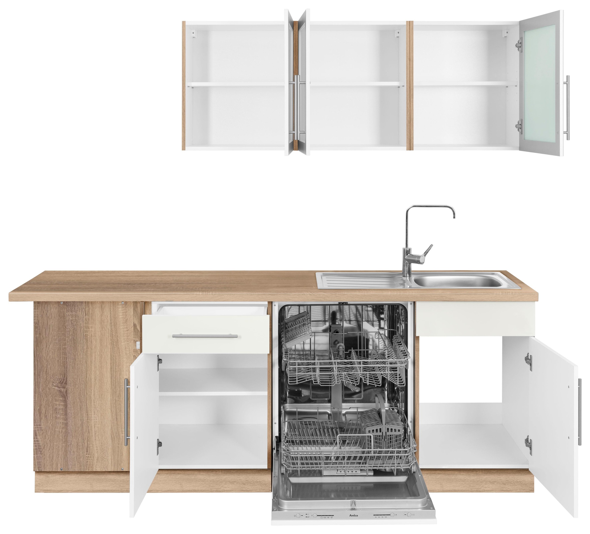 wiho Küchen | x 220 mit BAUR kaufen cm E-Geräten, »Aachen«, 210 Winkelküche Stellbreite