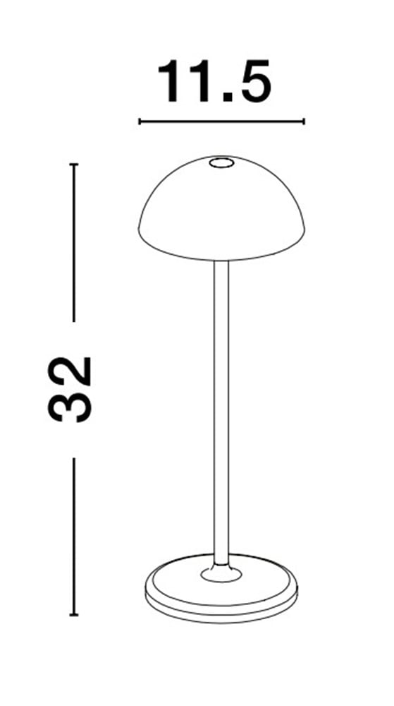 Nova Luce Außen-Tischleuchte »ROSE« LED-Modul 1 Stk. Warmweiß Dimmbar