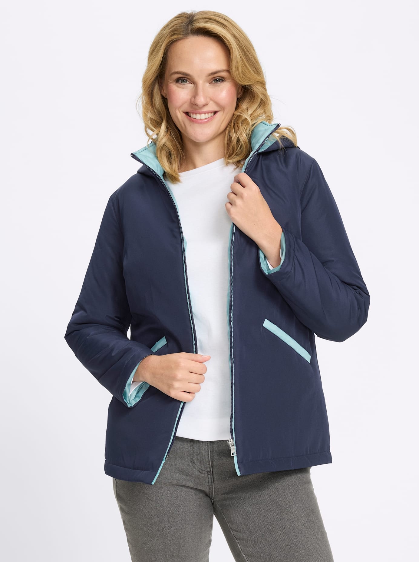 Classic Basics Langjacke mit Kapuze