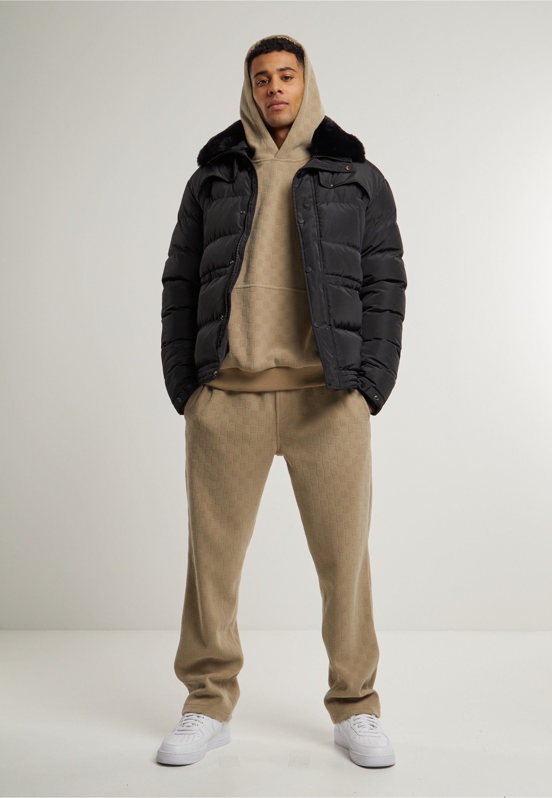 URBAN CLASSICS Kapuzenpullover »Urban Classics Jacquard Velvet Oversized Hoody« 1 Stk.