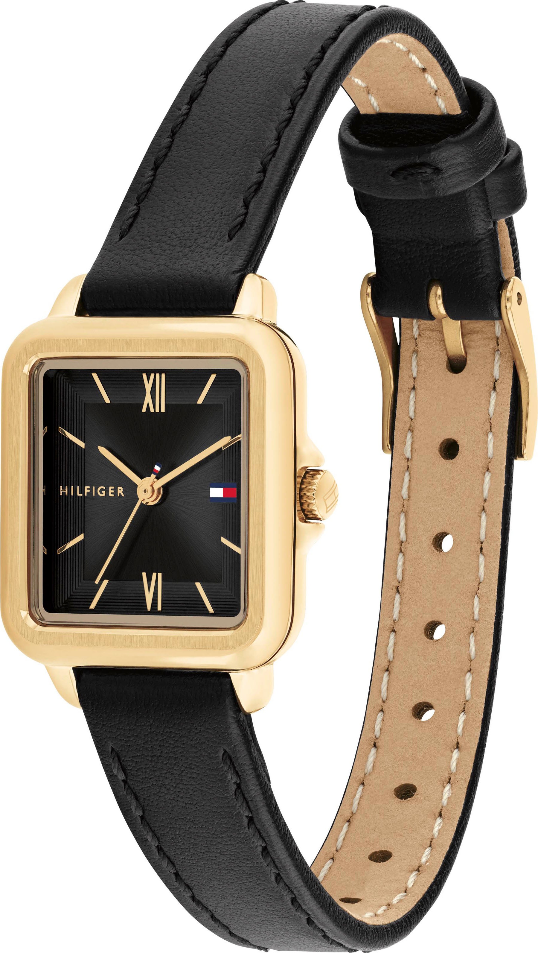 Tommy Hilfiger Quarzuhr »MIA«, Armbanduhr, Damenuhr, Lederarmband, analog