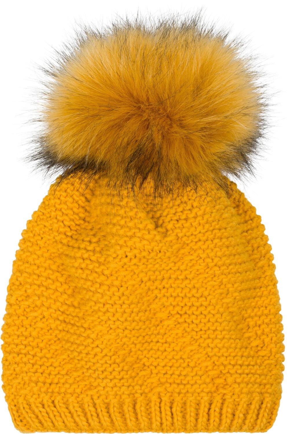 styleBREAKER Bommelmütze "Einfarbige Strick Bommelmütze mit Thermo-Fleece" 1 Stk.