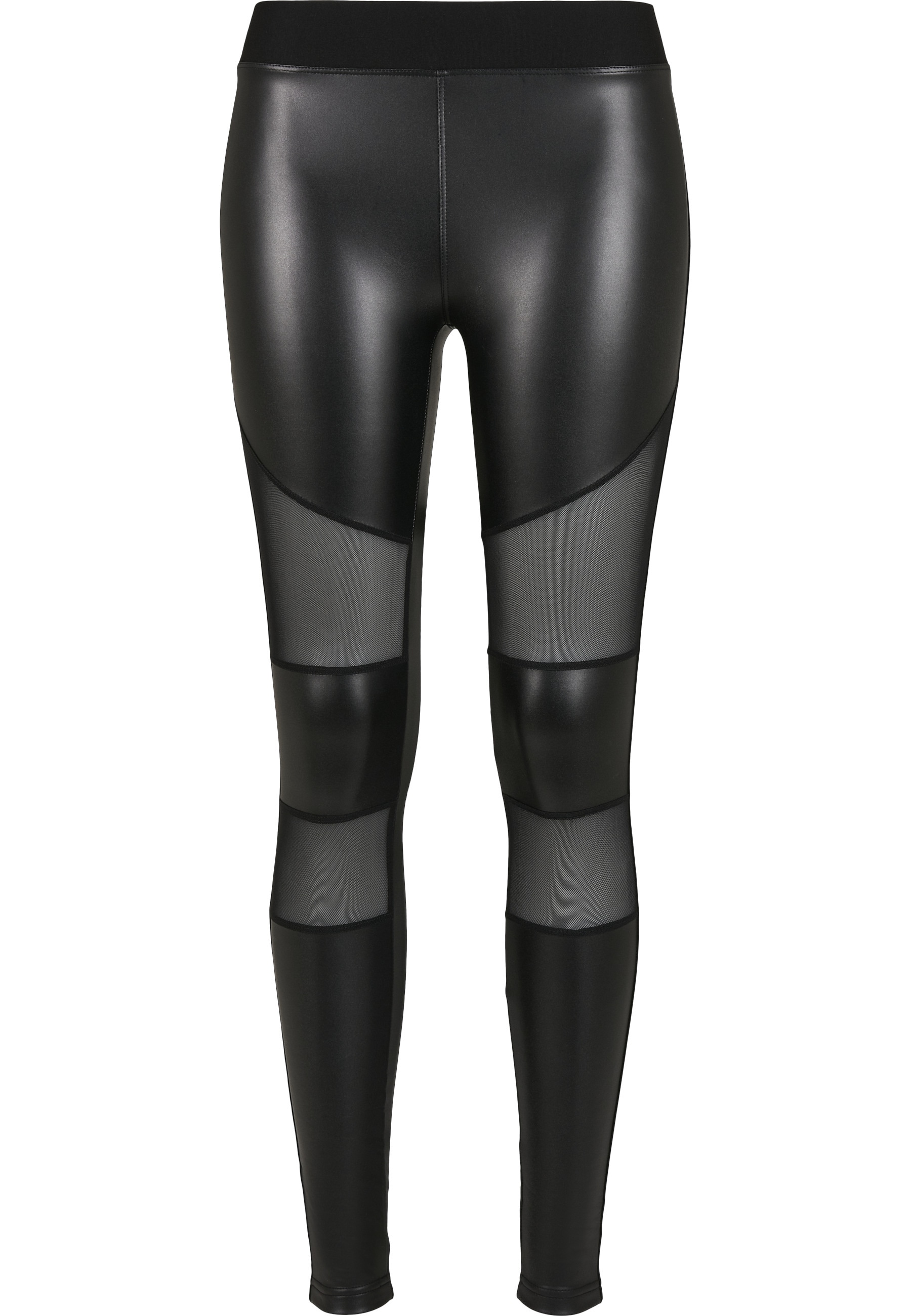 URBAN CLASSICS Leggings "Urban Classics Damen Ladies Tech Mesh Faux Leather günstig online kaufen
