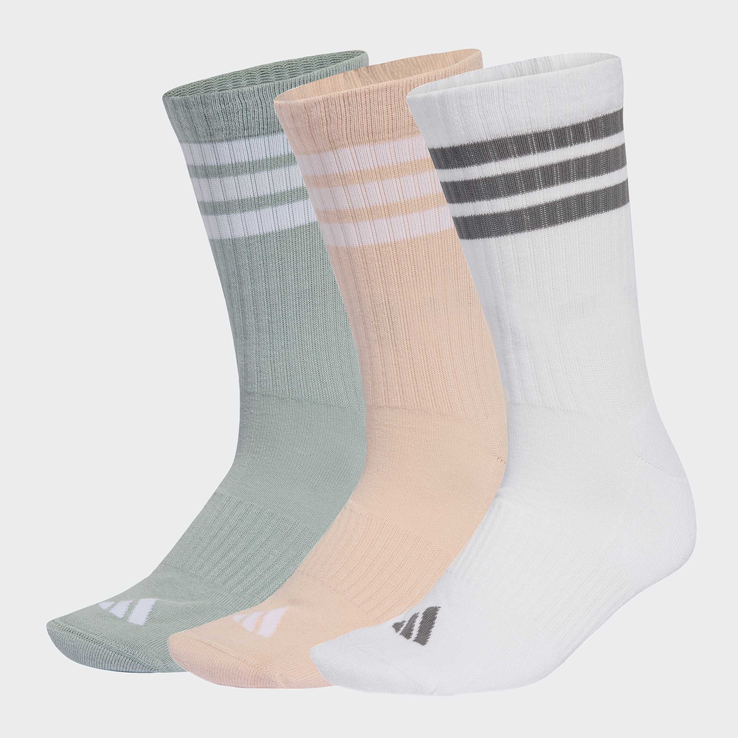 adidas Performance "3-STREIFEN, KNÖCHELLANG, MIT POLSTERUNG, 3ER-PACK" 3 Paar tlg. für sportive Aktivitäten und Fitness, 3er-Pack, neutraler Schnitt