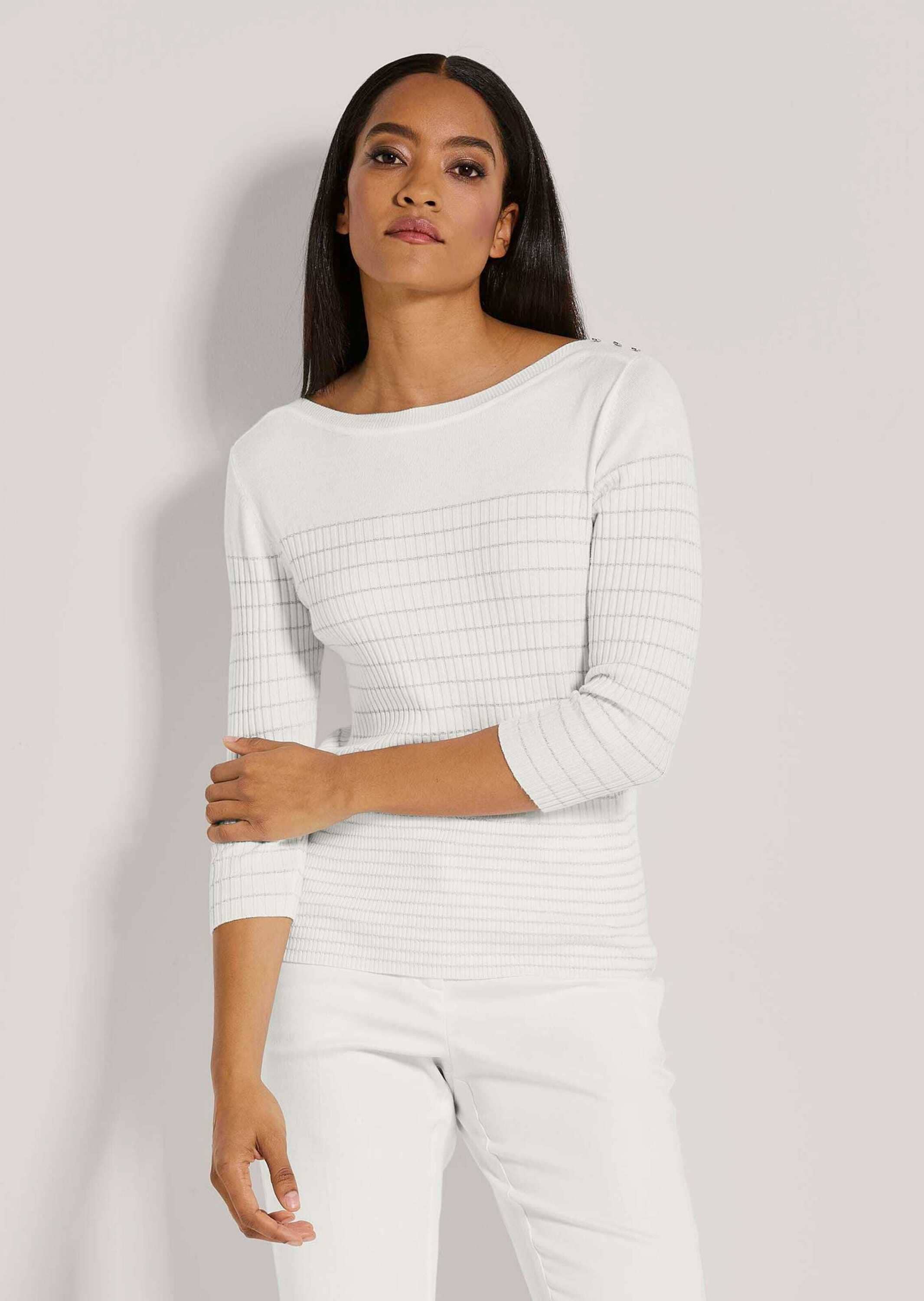 MADELEINE Longpullover »Pullover Pullover mit Glanz-Akzenten«