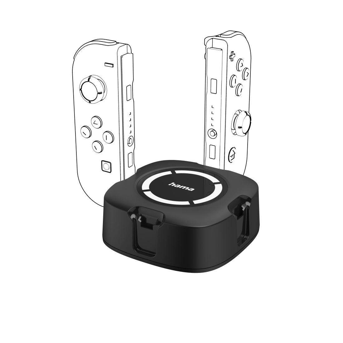 (1 Ladekabel, Switch Controller-Ladestation Joy-Con mit für | Schwarz«, BAUR Hama Nintendo 4in1 »Ladestation St.)