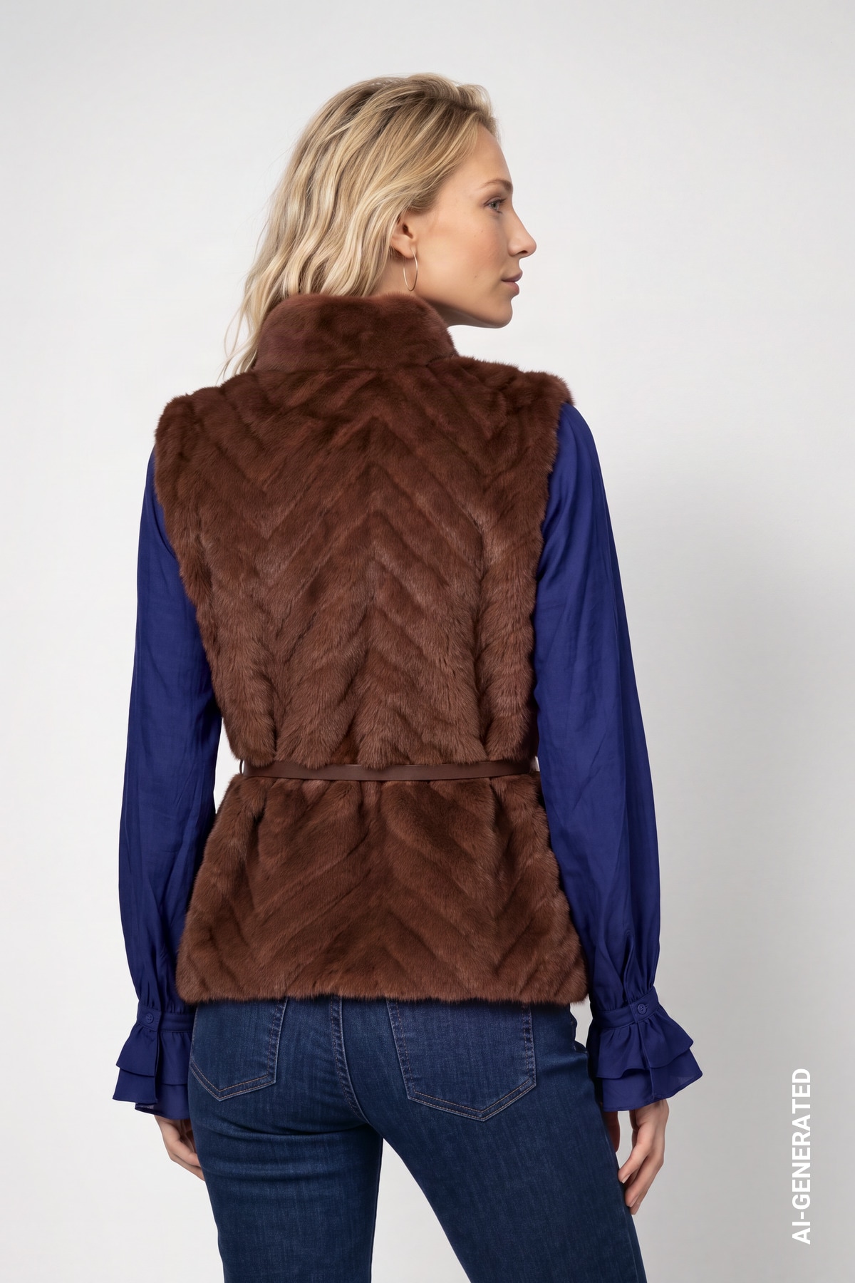 Monari Fellimitatweste »Weste fake fur« Regular fit mit Stehkragen