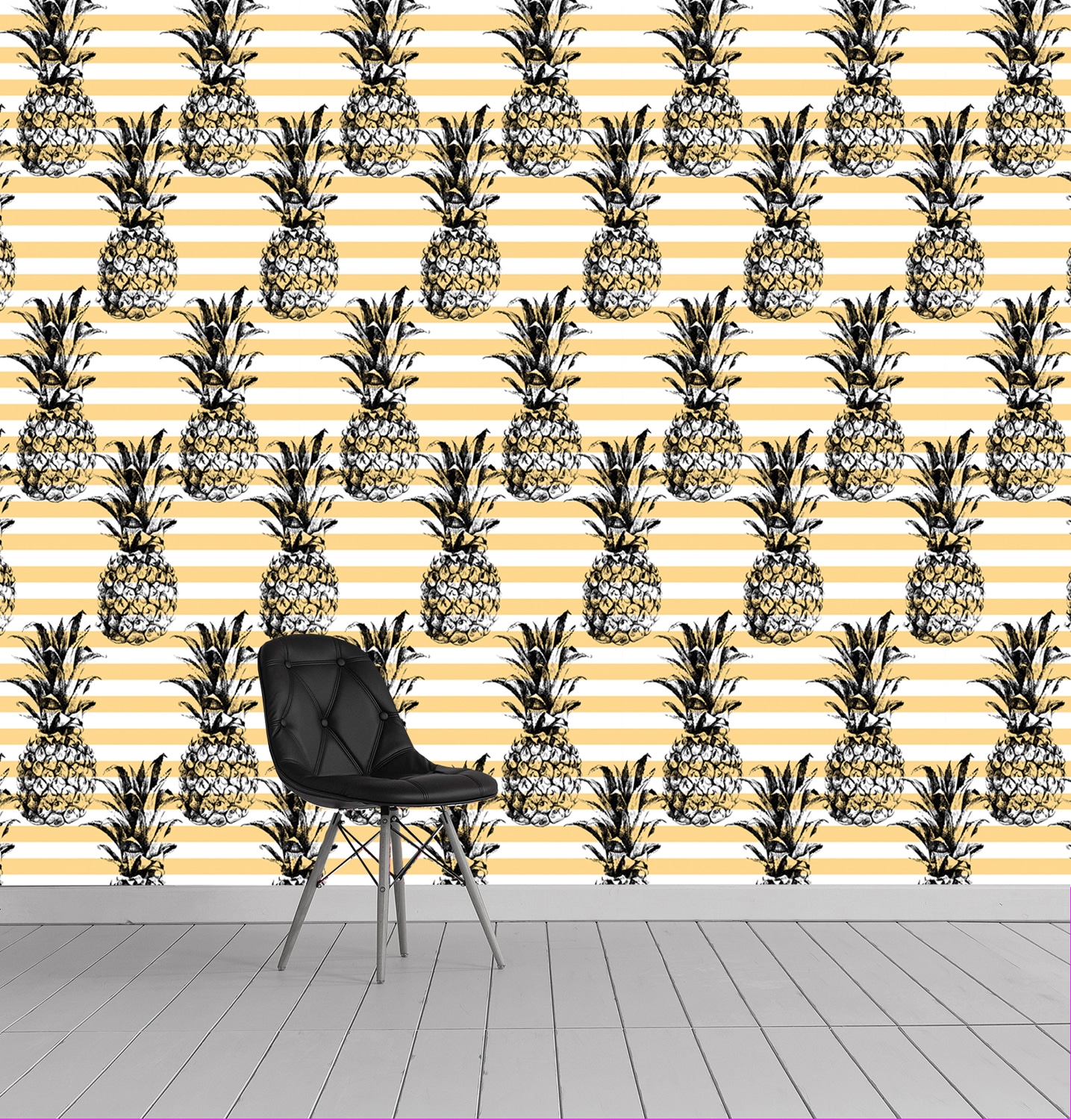queence Vinyltapete »Carly«, bedruckt-tropisch, 90x250cm, selbstklebend, kinderleichte Anbringung, Sticker