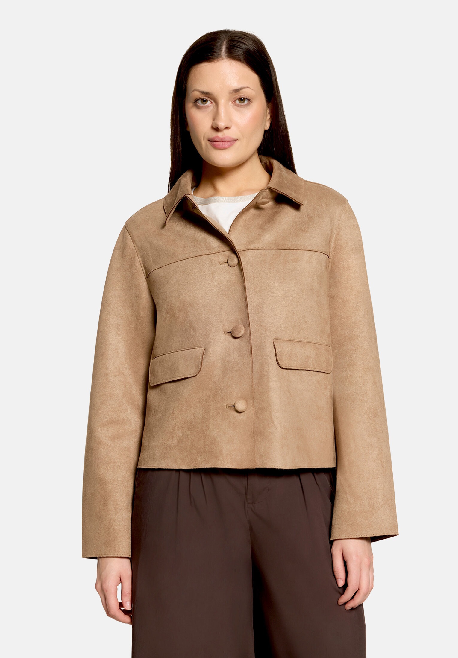 Cartoon Canvasjacke »Damen mit Eingrifftaschen«