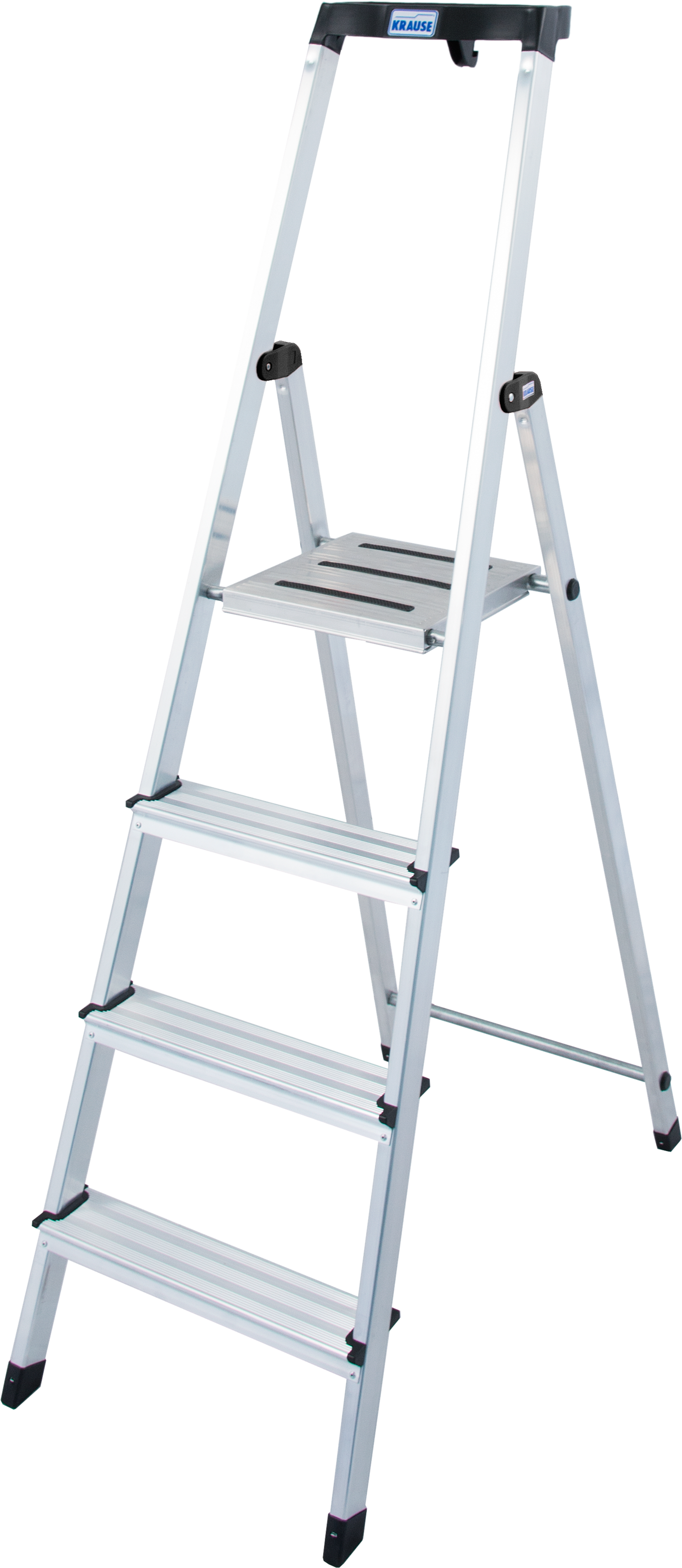 KRAUSE Stehleiter "Safety" Aluminium, 1x4 Stufen, Arbeitshöhe ca. 285 cm günstig online kaufen