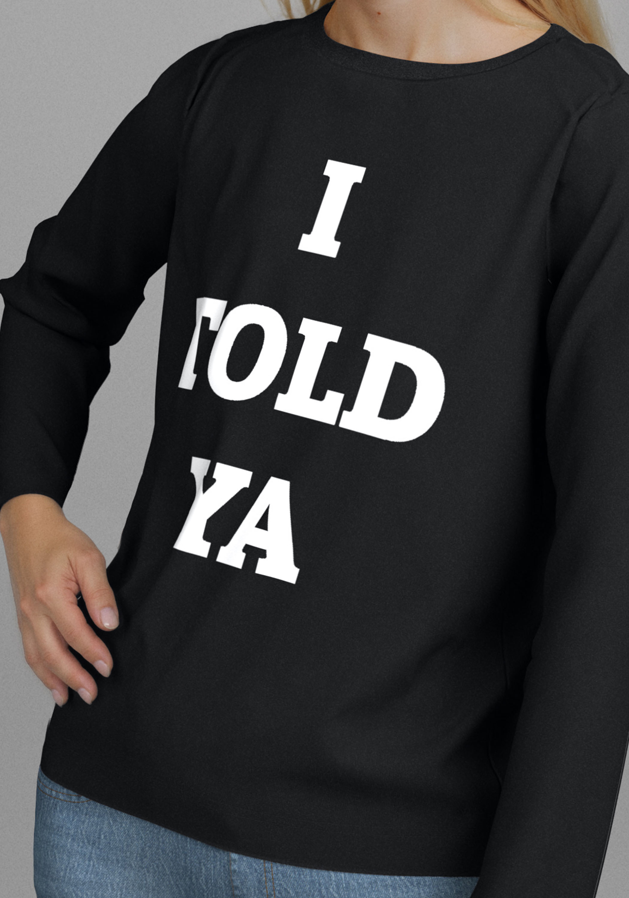 Thumbnail - KIDSWORLD Langarmshirt "Spruch: I TOLD YA" Lässiger Sprüche-Print