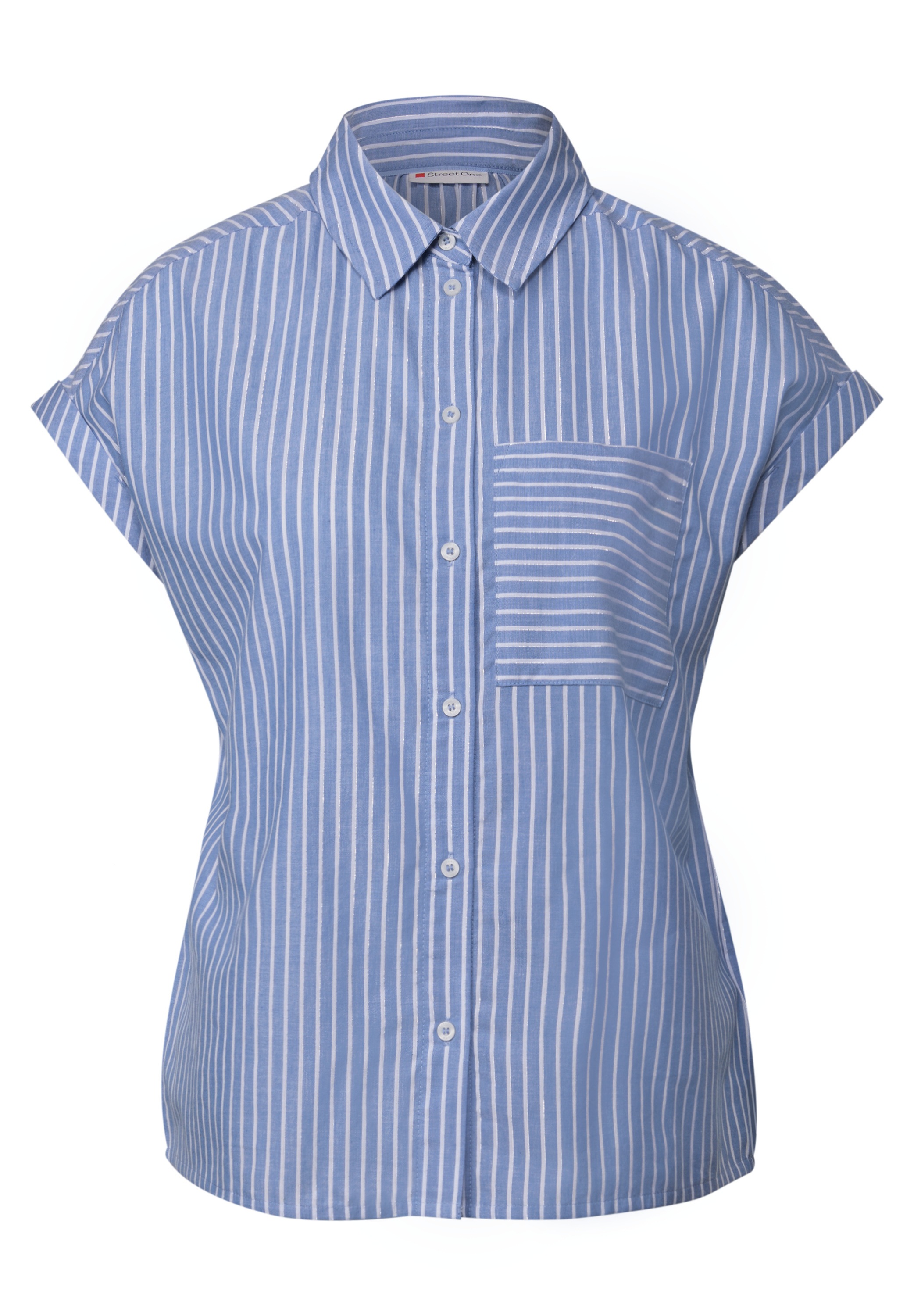 STREET ONE Hemdbluse, aus Baumwolle mit Stretchanteil