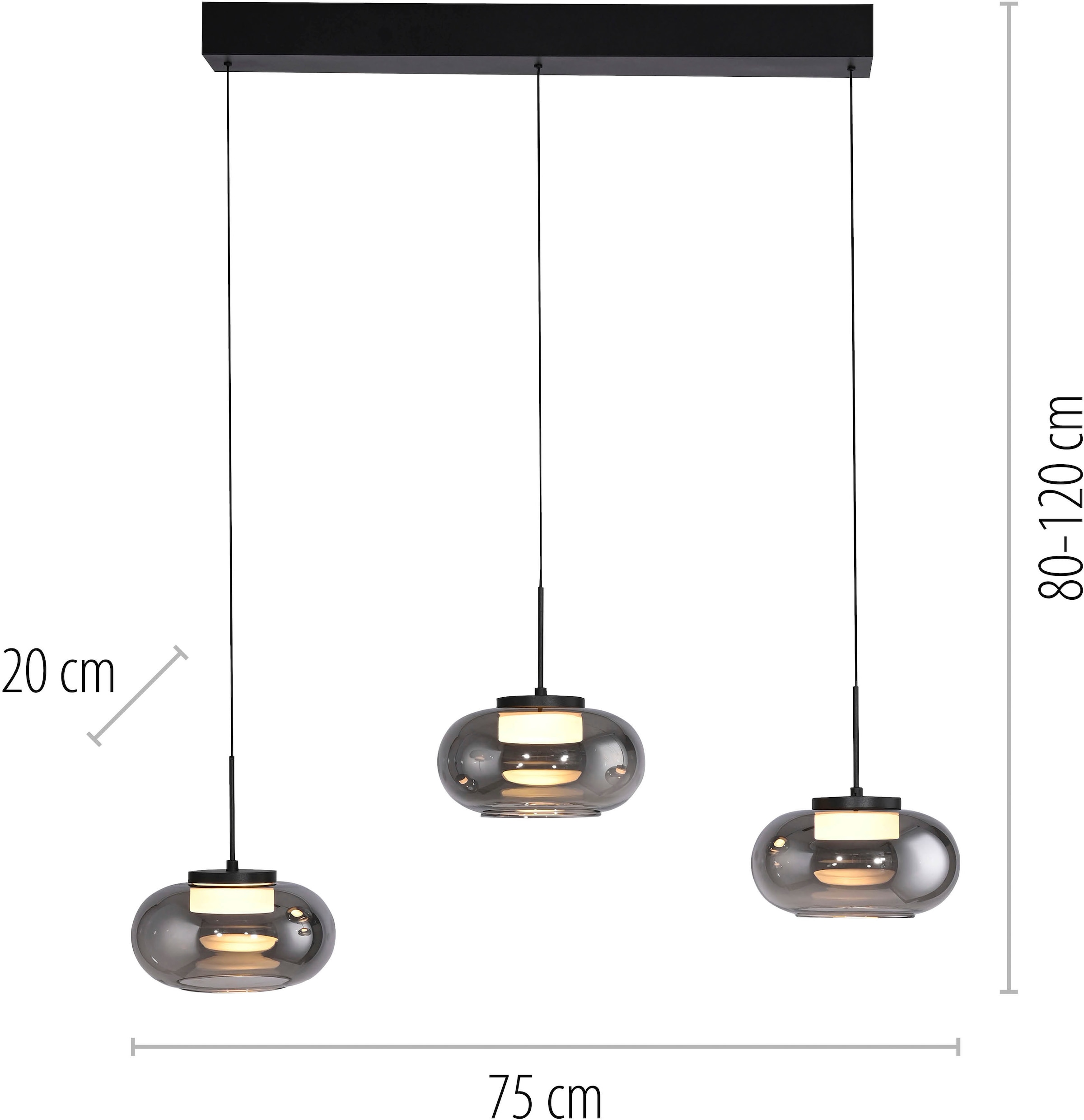 SCHÖNER WOHNEN-Kollektion LED Pendelleuchte »SIA« LED-Board 1 Stk. Warmweiß SCHÖNER WOHNEN Kollektion, Höhenverstellbar, SimplyDim, Memoryfunktion
