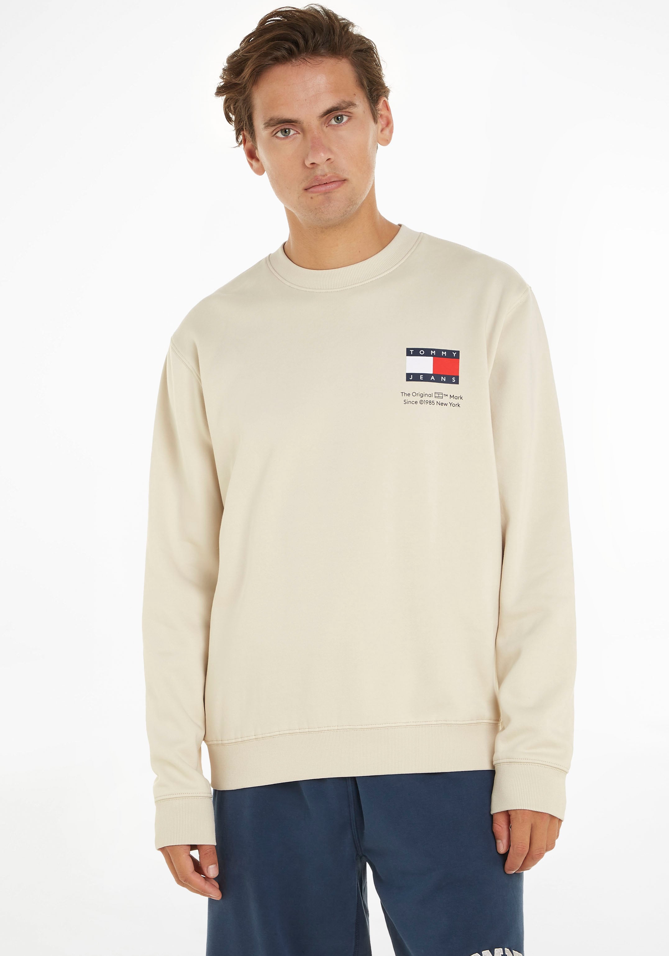 Tommy Jeans Plus Sweatshirt "TJM REG ESSENTIAL FLAG CNECK EXT" günstig online kaufen