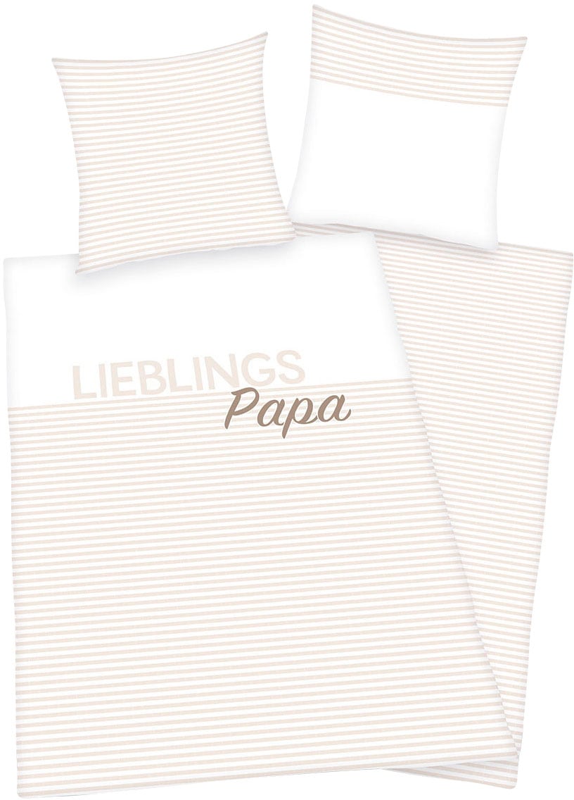 Herding Young Collection Wendebettwäsche "Lieblingspapa" 2 Stk. tlg. günstig online kaufen