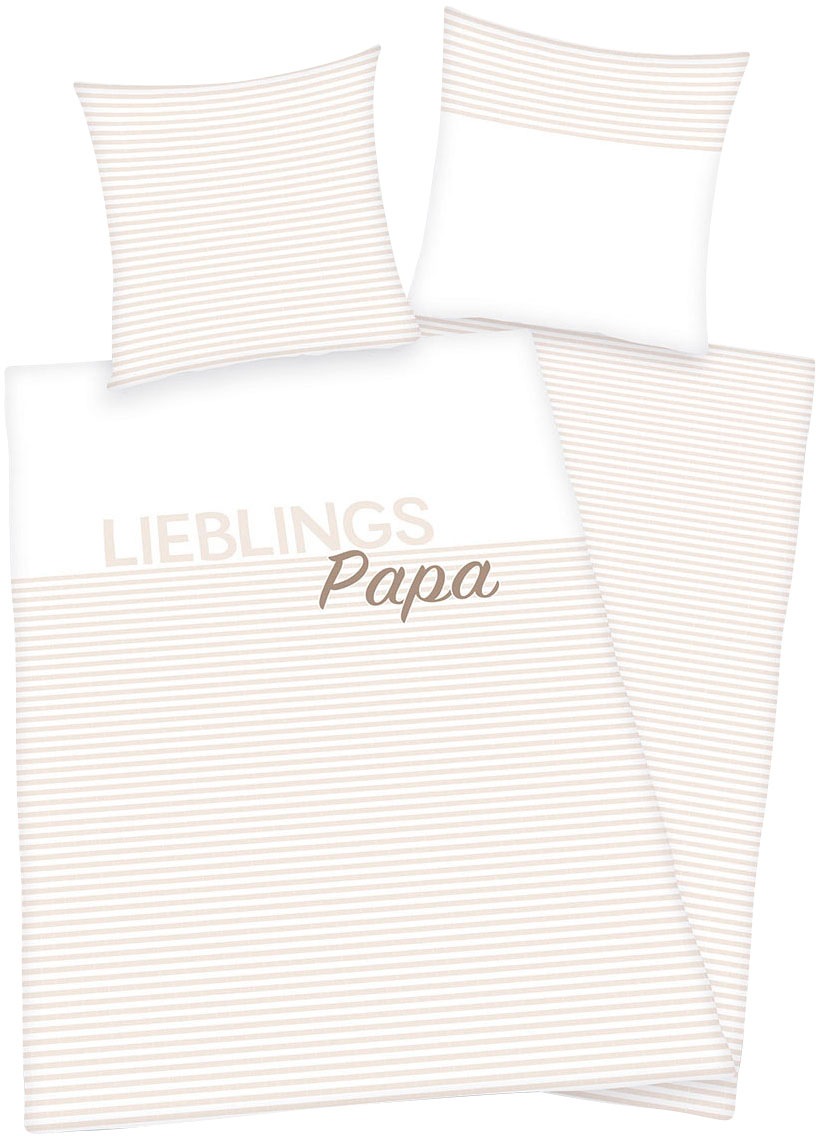Herding Young Collection Wendebettwäsche "Lieblingspapa" 2 Stk. günstig online kaufen