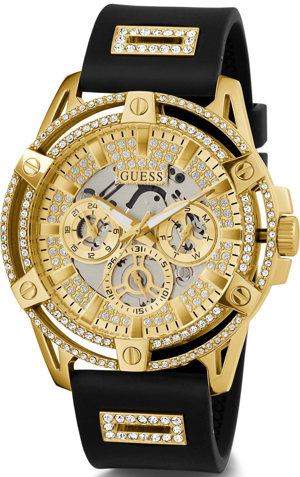 Guess Multifunktionsuhr »KING«, Armbanduhr, Quarzuhr, Herrenuhr
