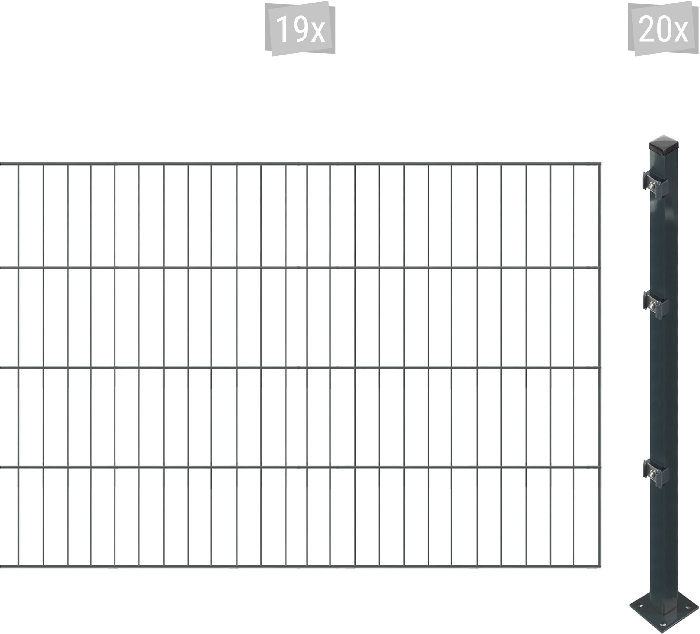 Arvotec 1100000002199 "ESSENTIAL 80 zum Einbetonieren" Zaunhöhe 80 cm, Zaunlänge 2 - 60 m