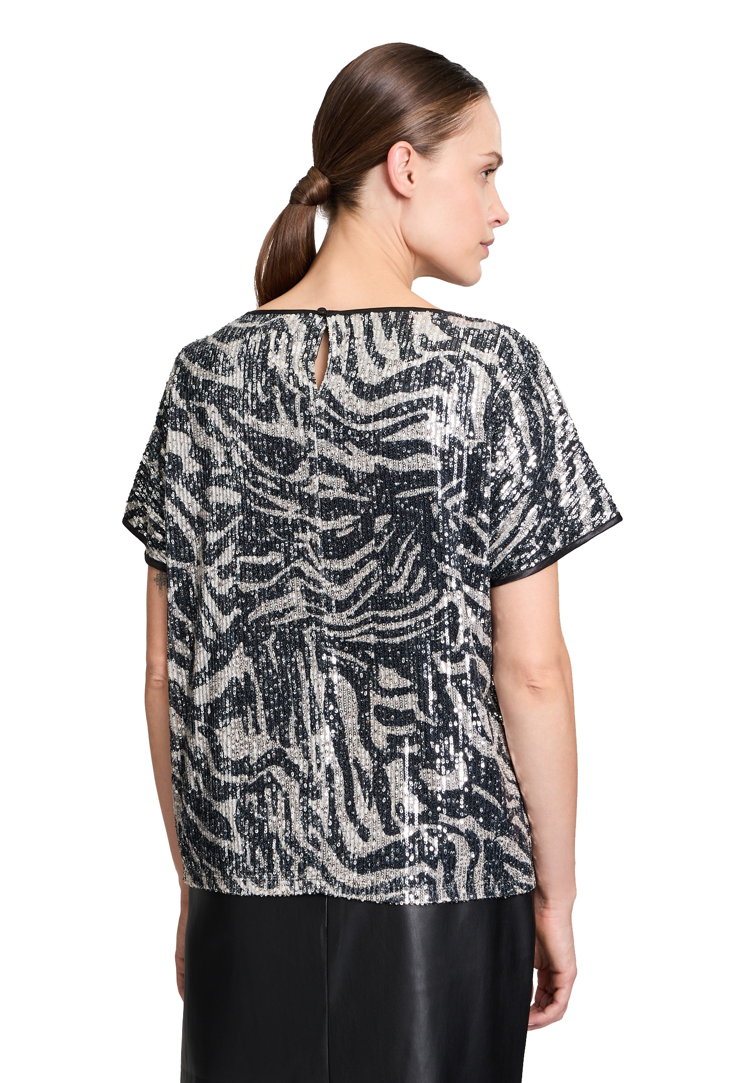 Betty&Co Schlupfbluse »Betty & Co Schlupfbluse mit Pailletten«