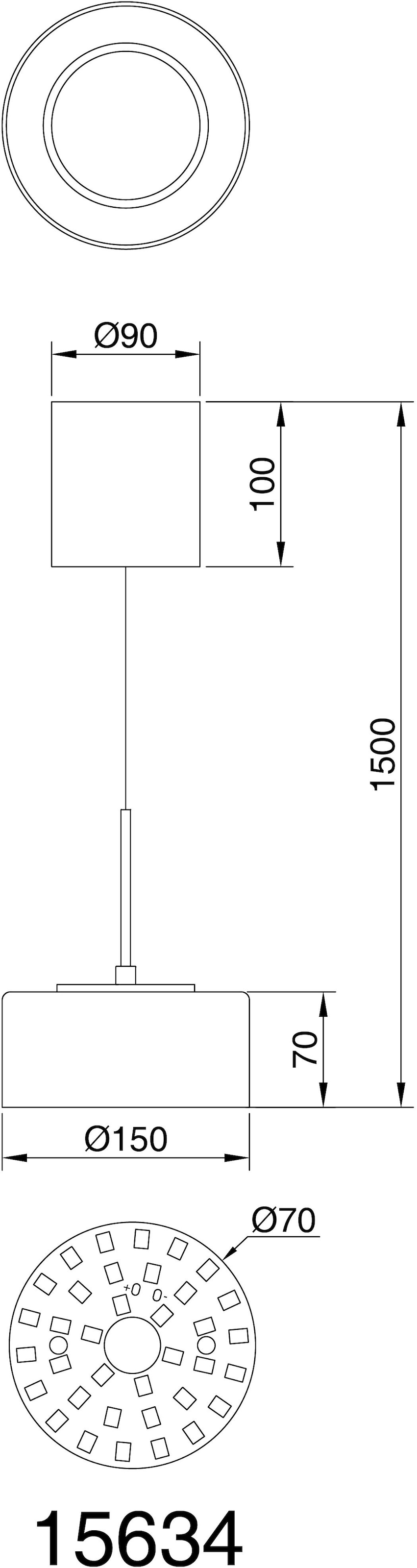 GLOBO LIGHTING LED Pendelleuchte »FOGSY«, Leuchtmittel LED-Modul | LED fest integriert, Hängelampe/Pendelleuchte/Glas rauchfarben/Höhe kürzbar/Esstisch