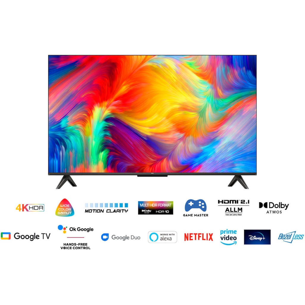 TCL LED-Fernseher »43P731X1«, 108 cm/43 Zoll, 4K Ultra HD, Smart-TV-Google TV, HDR Premium, Dolby Atmos, HDMI 2.1, Metallgehäuse