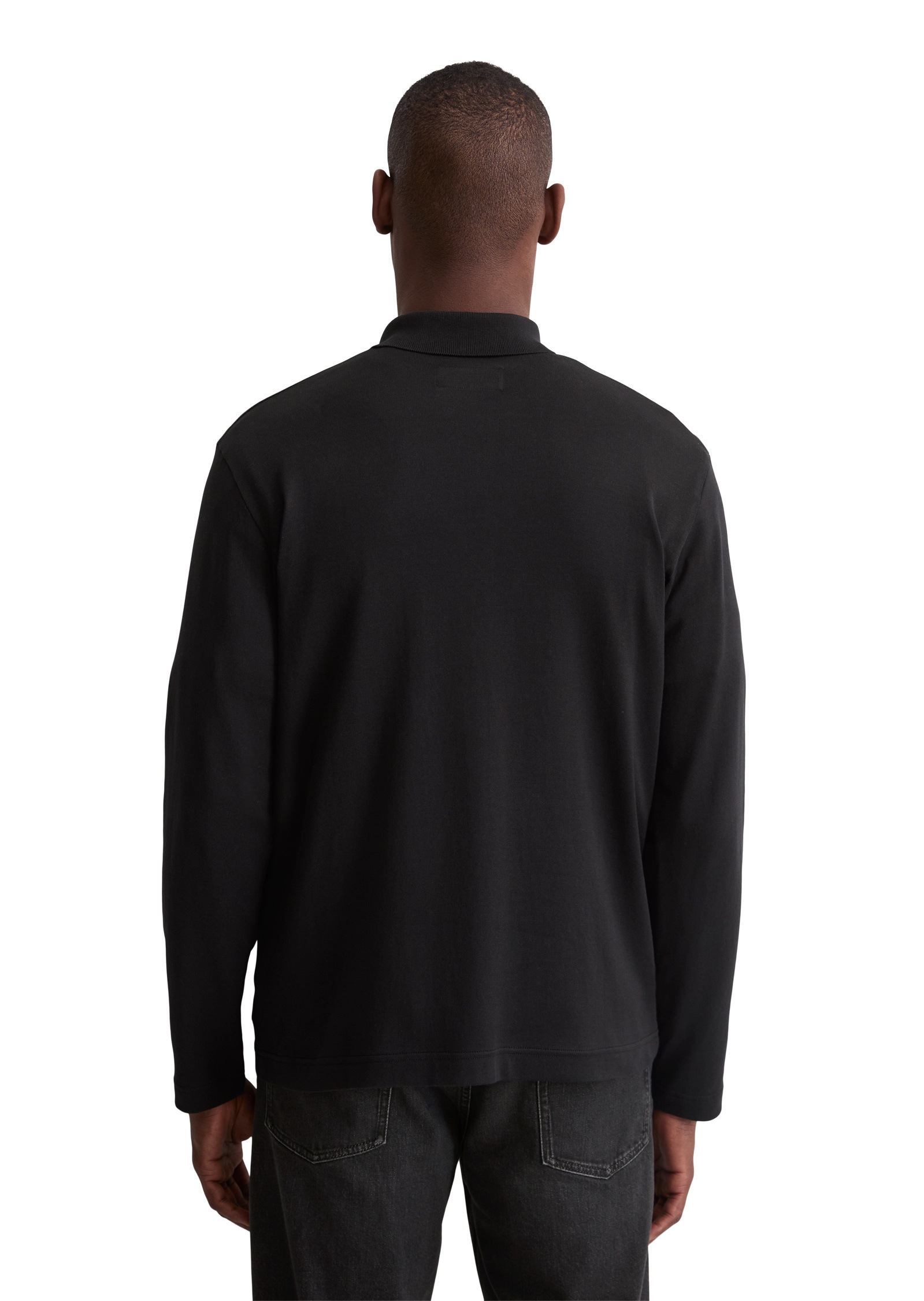 Marc O'Polo Langarmshirt »mit Flachstrickkragen«