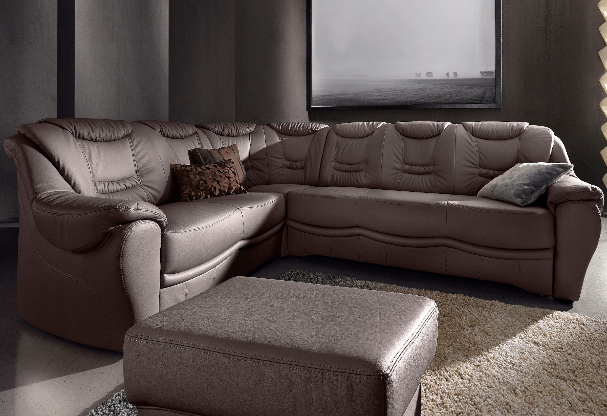 sit&more Ecksofa "Benson L-Form" wahlweise mit Schlaffunktion