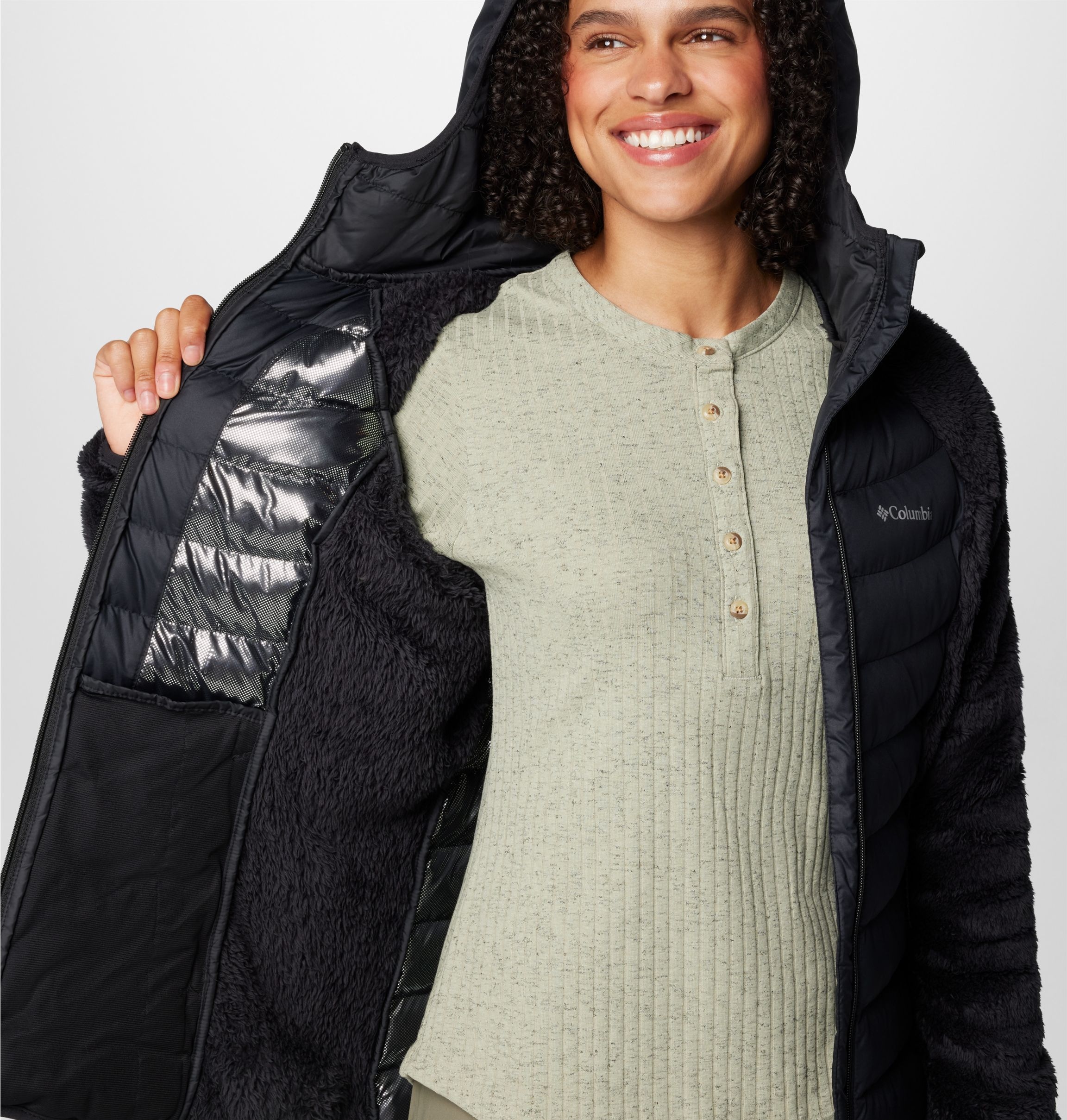 Columbia »Powder Lite™ II Sherpa Hybrid Jacket« mit Kapuze