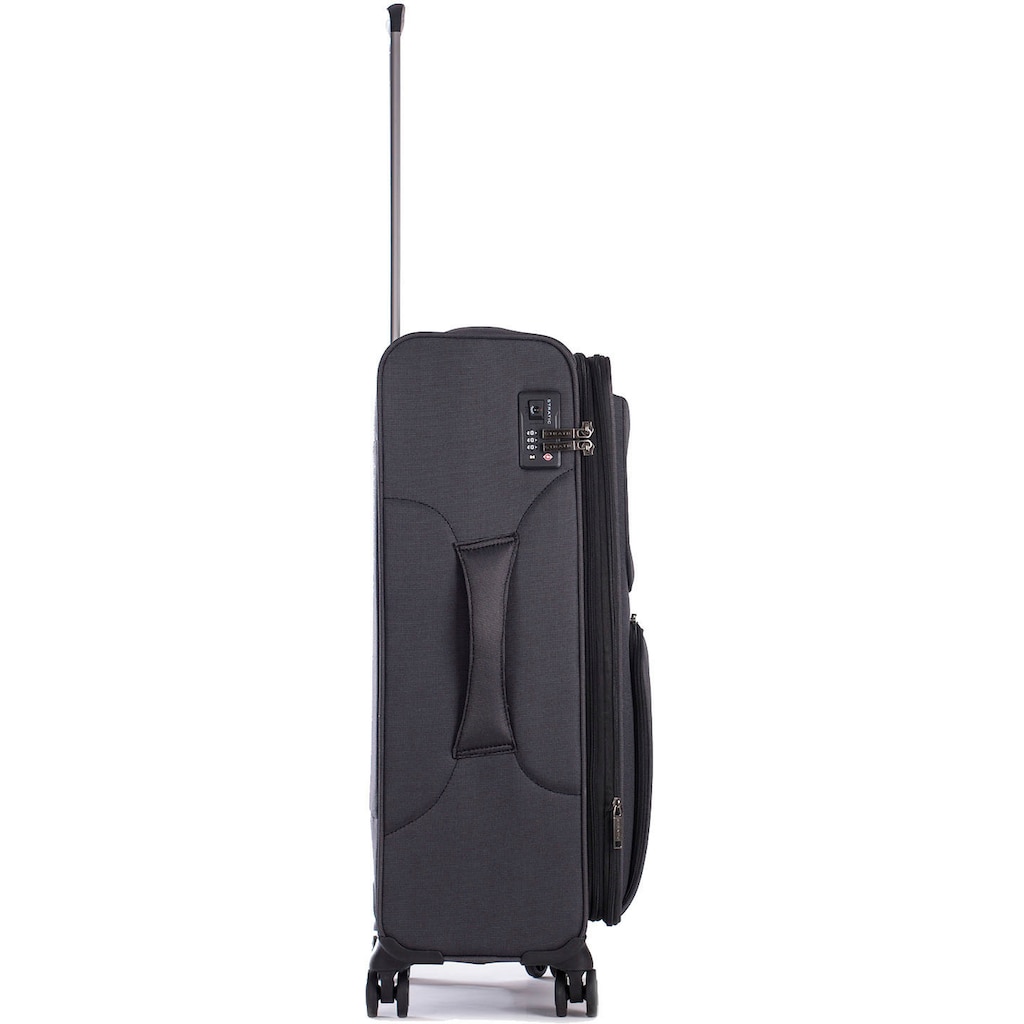 Stratic Weichgepäck-Trolley »Bendigo Light + M, black«, 4 Rollen