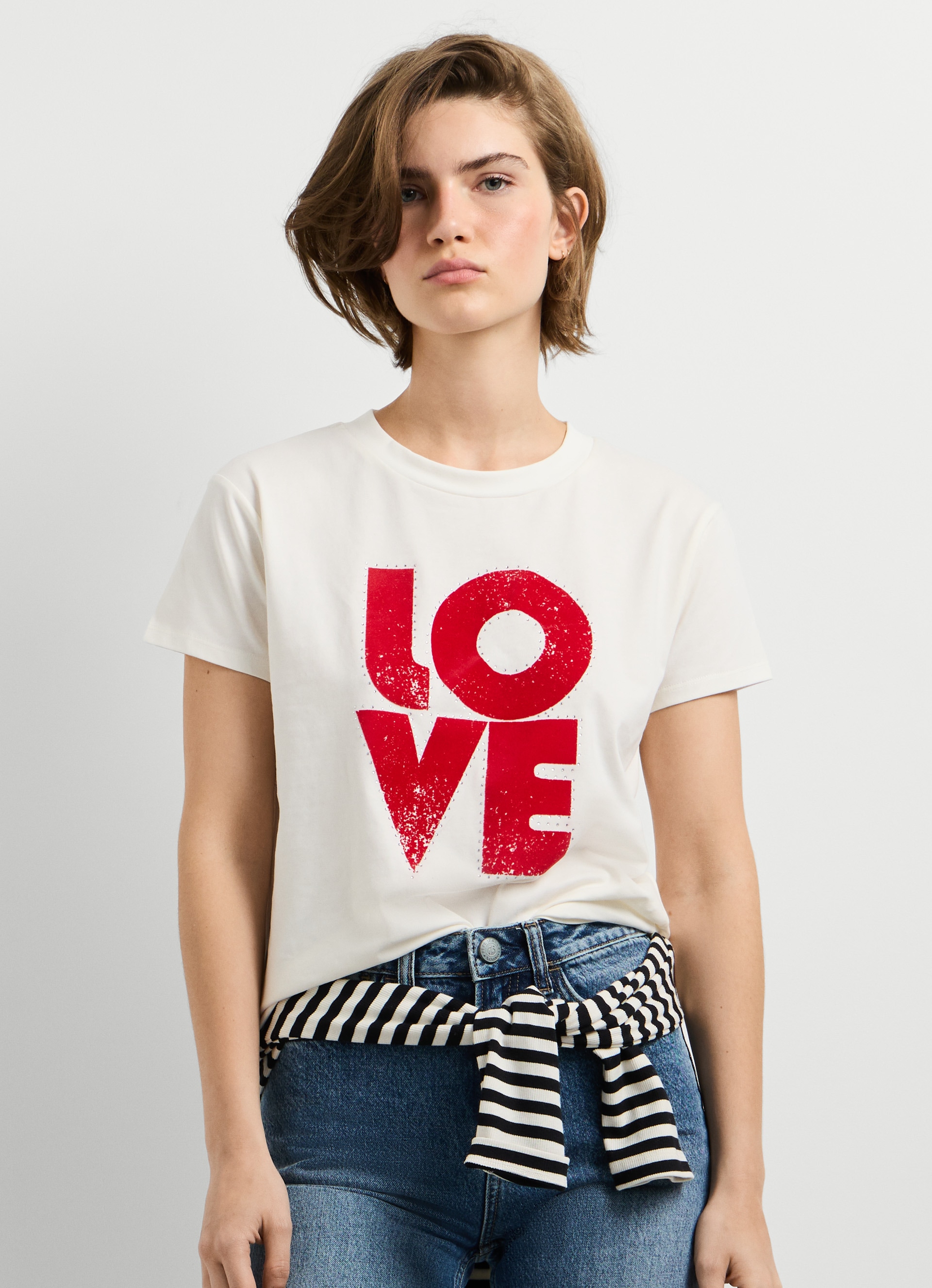 Pepe Jeans T-Shirt "BEATRISA" mit Frontprint, Rundhals