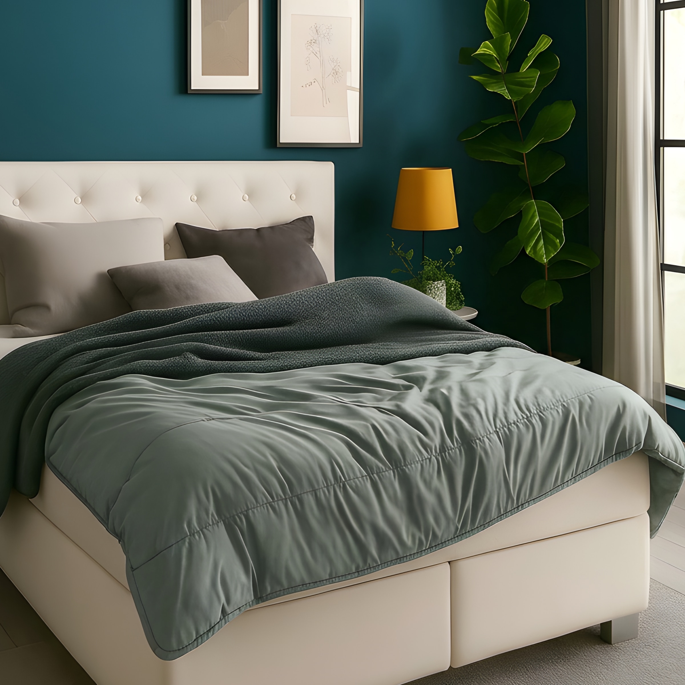 OTTO home Microfaserbettdecke + Microfaserkissen »Clarra Spar Set, Decke + Kissen 135x200, 155x200 cm & weitere Größen« Set mit Kissen 40x80 cm, 80x80 cm, Sommer, Herbst, Winter in grau