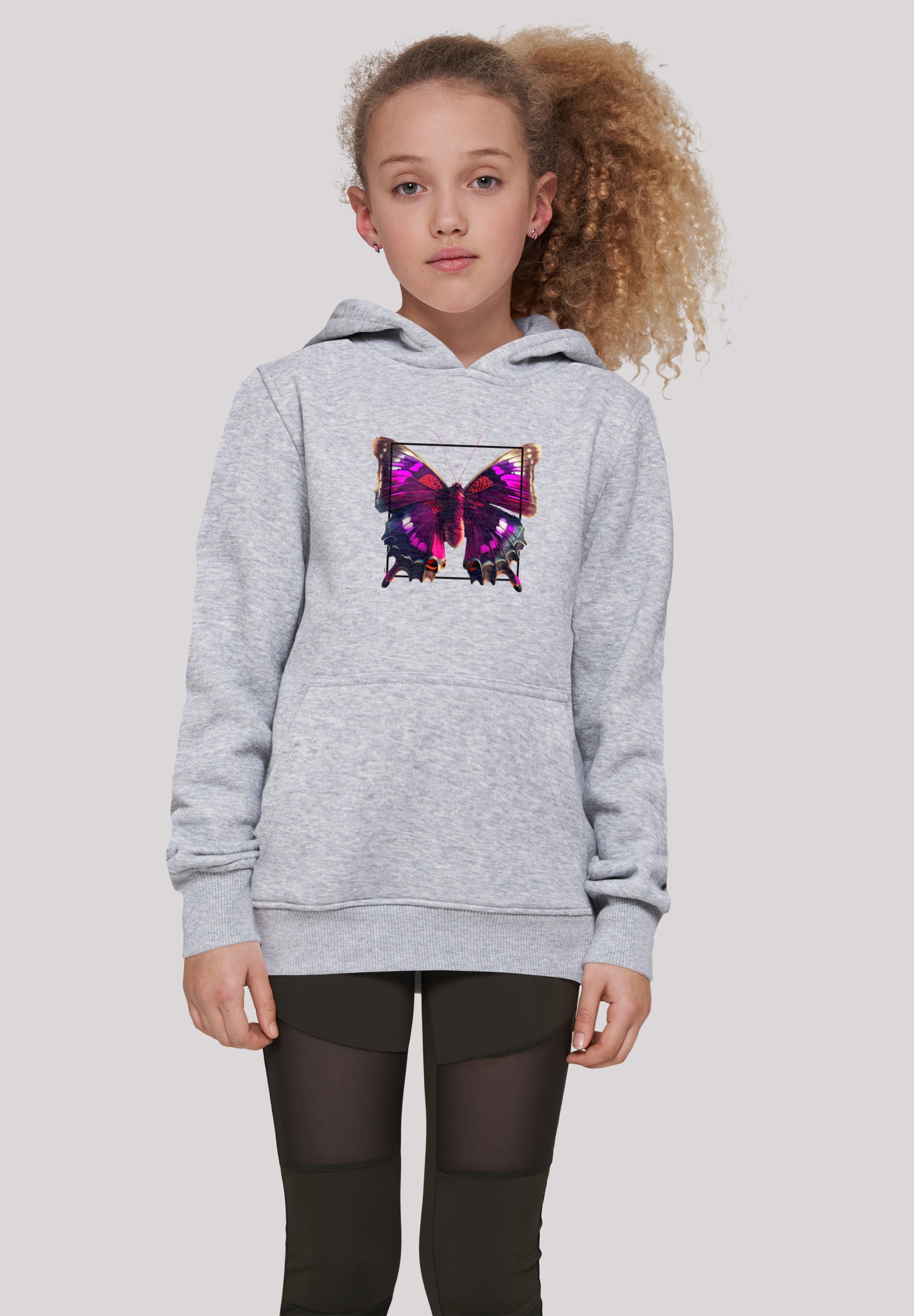 online UNISEX«, BAUR | Kapuzenpullover HOODIE Schmetterling »Pink F4NT4STIC bestellen Print