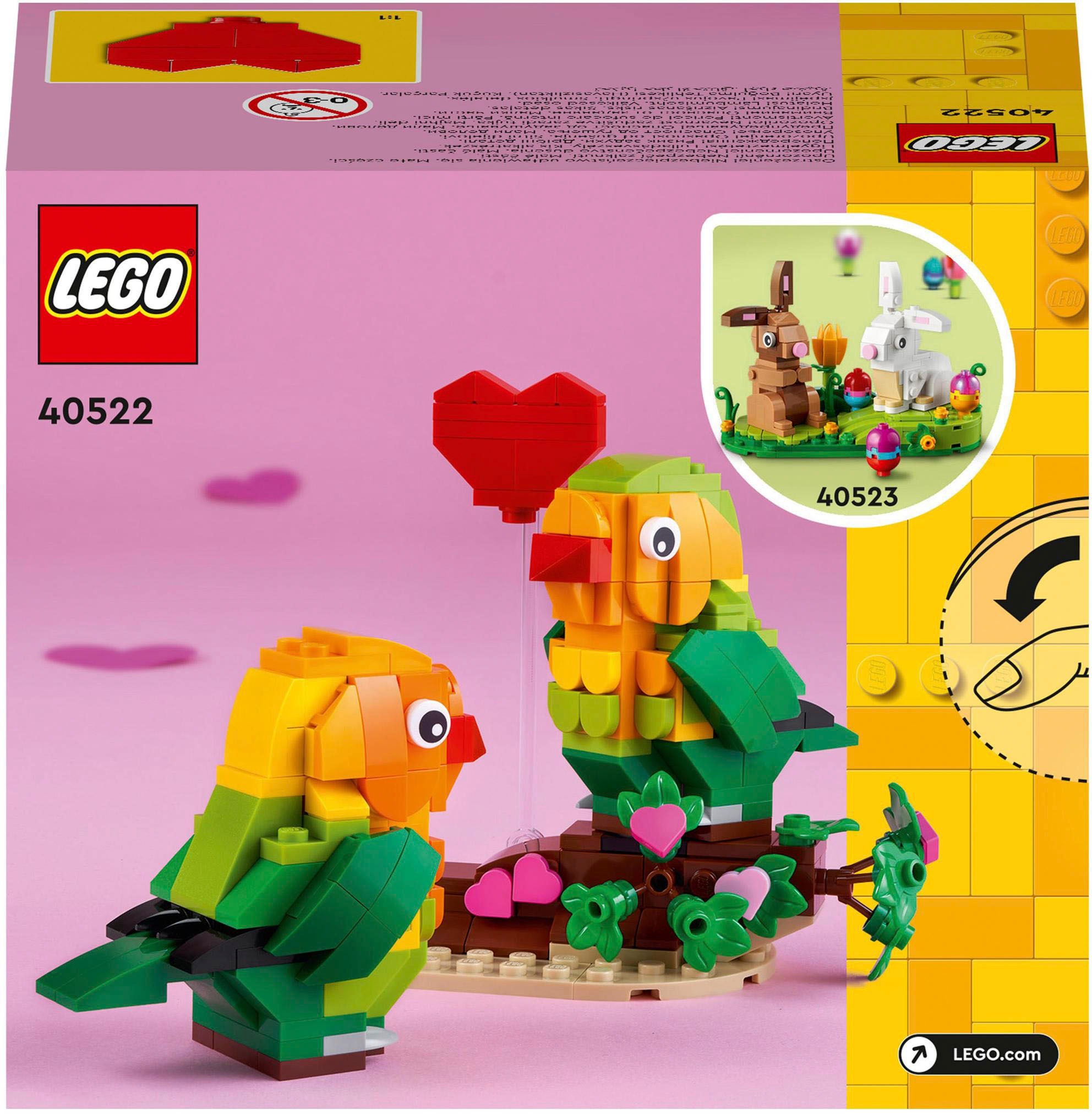 LEGO® Konstruktionsspielsteine »Valentins-Turteltauben (40522), LEGO®«, (298 St.), Made in Europe