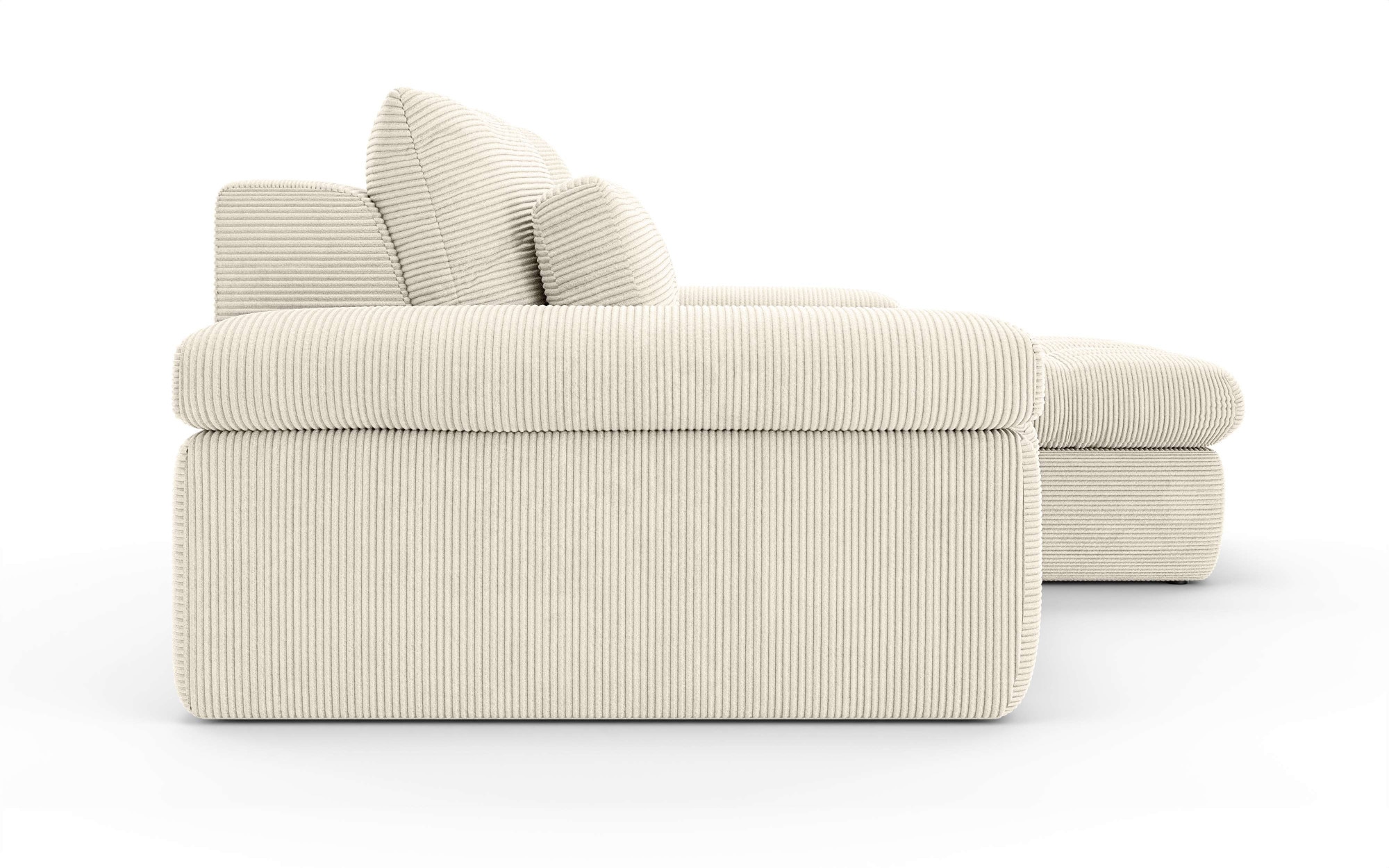 Home affaire Ecksofa »ALVERIE mit Recamiere, moderne Steppung, Maße: B/T/H 274/203/106 cm« L-Form mit Wellenunterfederung, mit 4 Rückenkissen, pflegeleicht Stoff