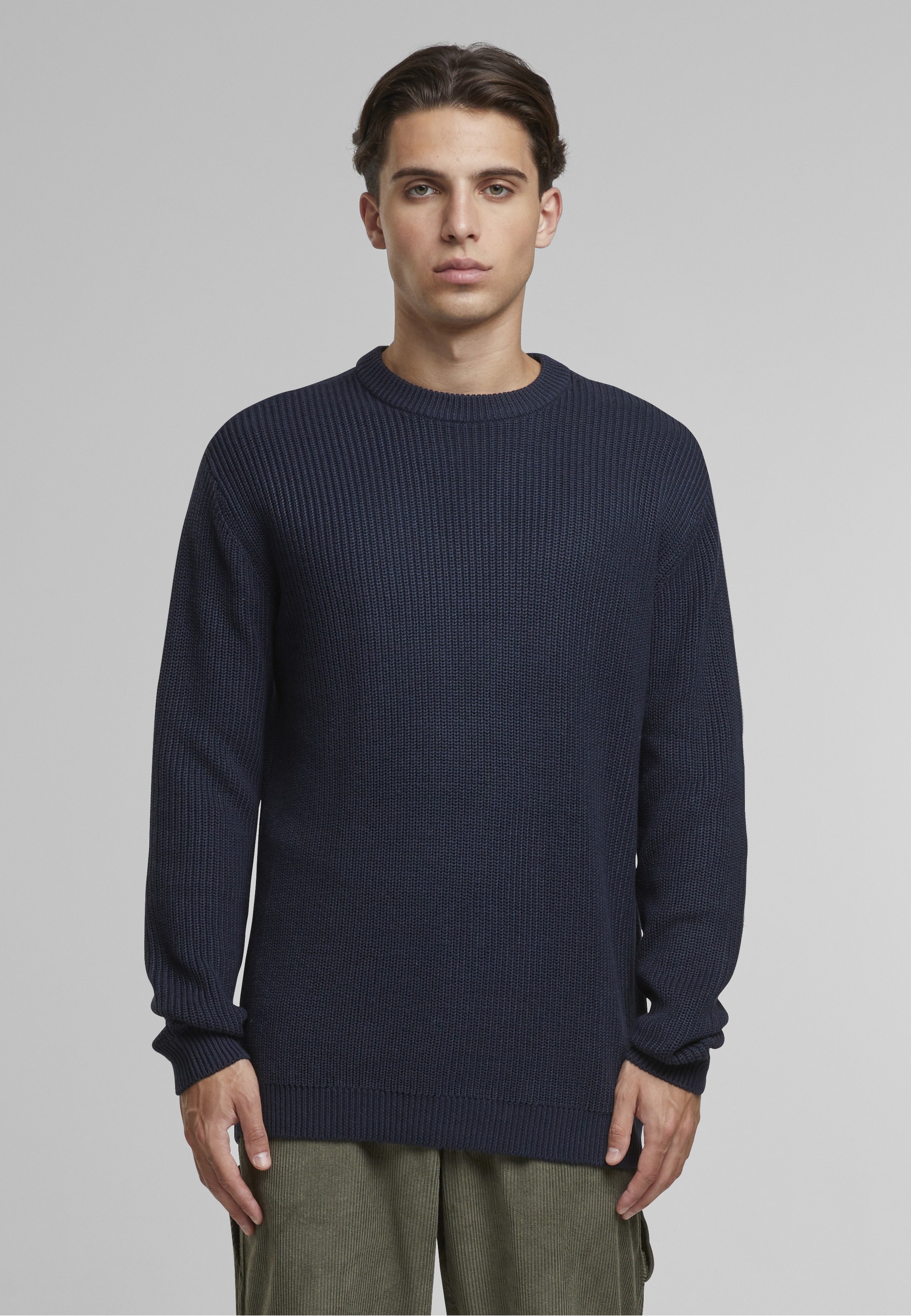 URBAN CLASSICS Rundhalspullover »Urban Classics Rib Basic Sweater« 1 Stk.