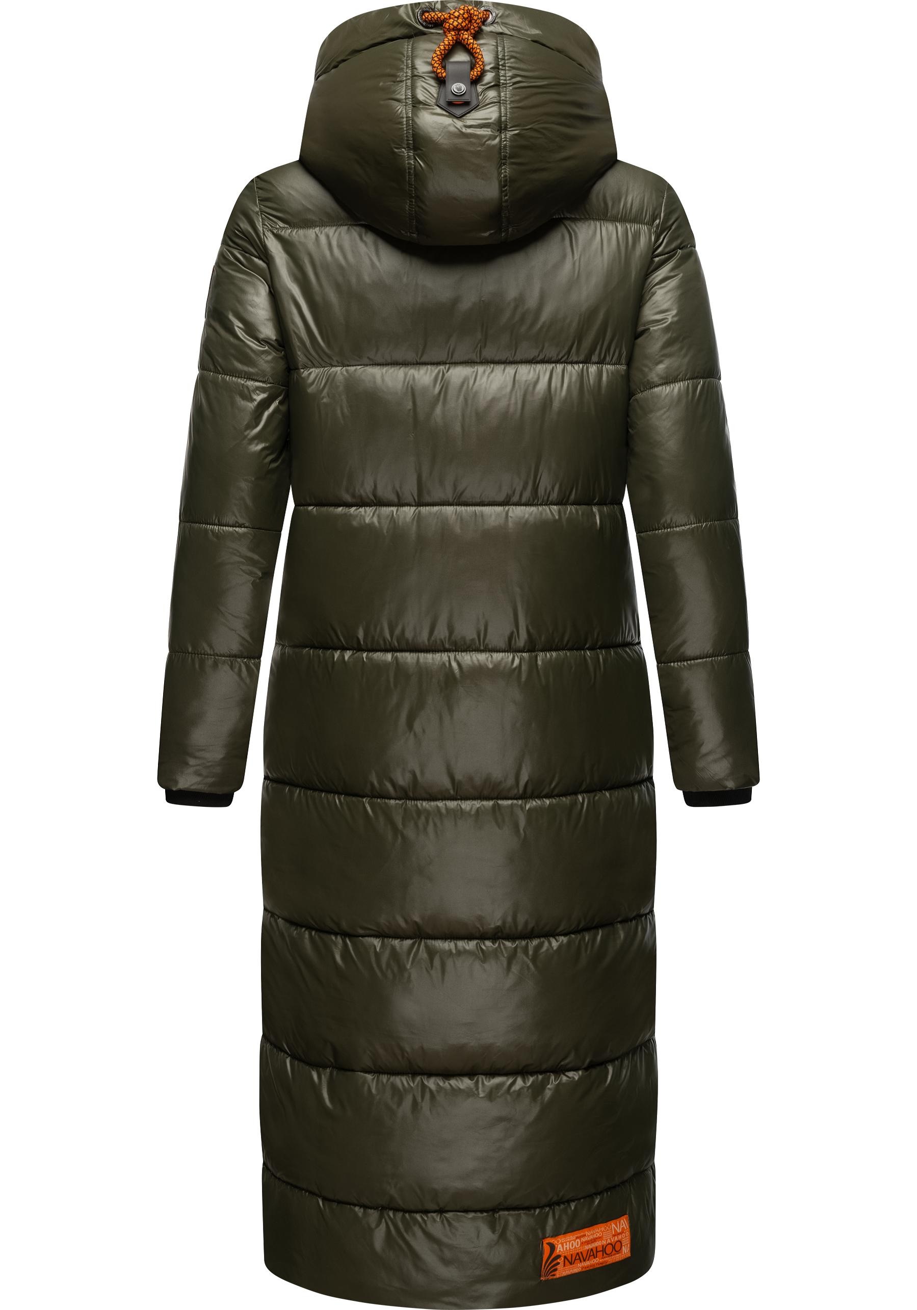 Navahoo Steppmantel »Schmuseengel«, warm gefütterte Winter Steppjacke mit Kontrastdetails