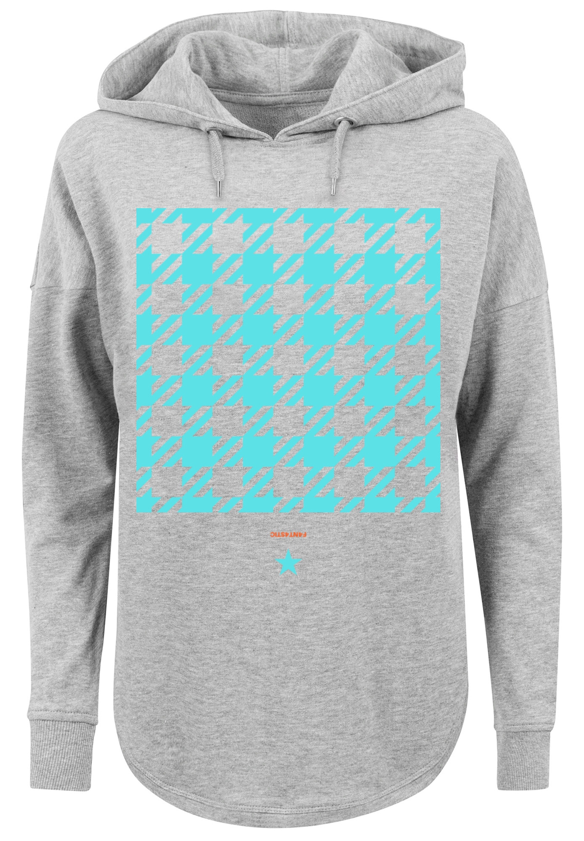 F4NT4STIC Kapuzenpullover "Hahnentritt Karo blau", Print günstig online kaufen